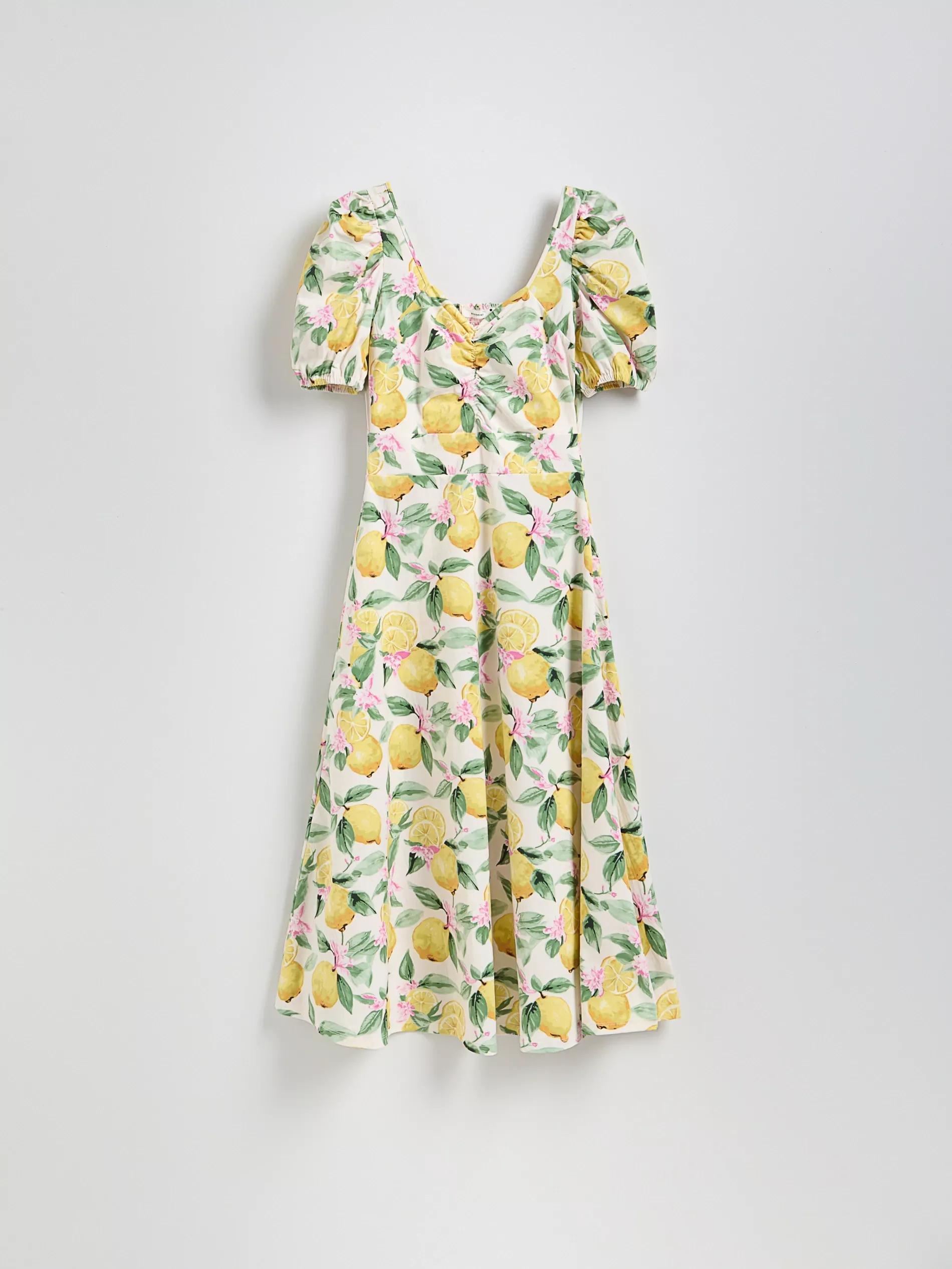 Multicolour Patterned Midi Dress, , large image number 0