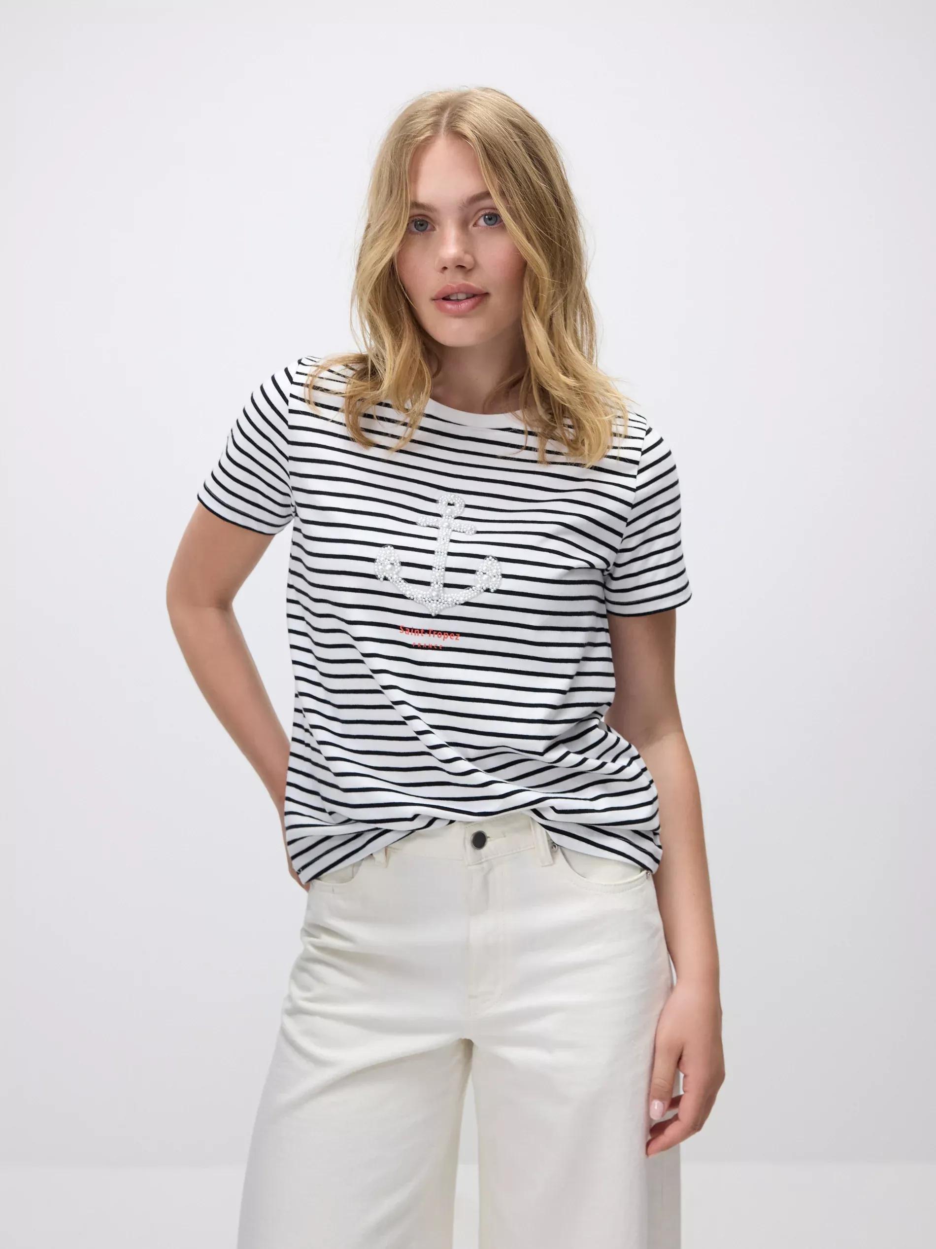 Multicolour T-Shirt With Applique, , large image number 2