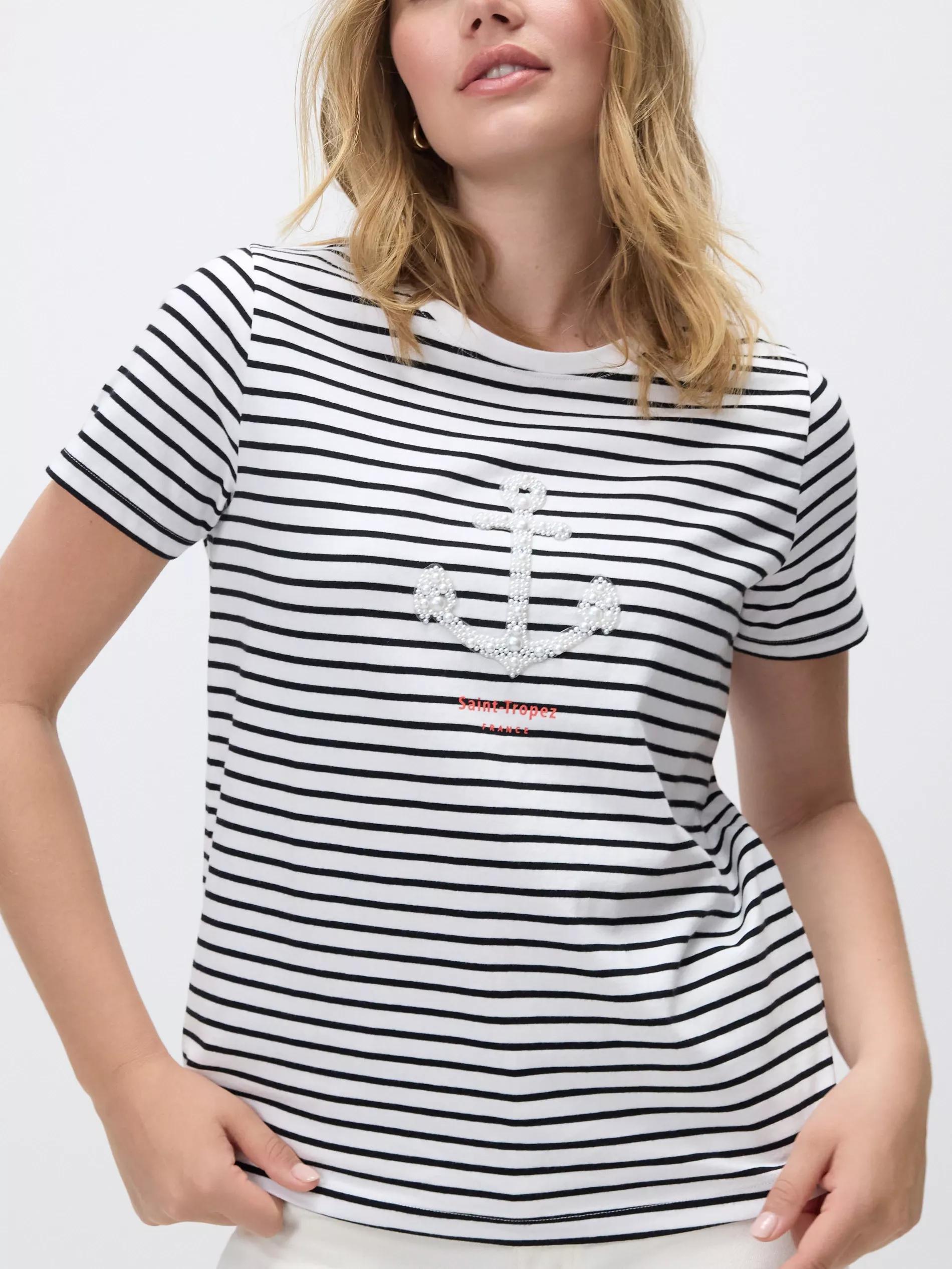 Multicolour T-Shirt With Applique, , large image number 5