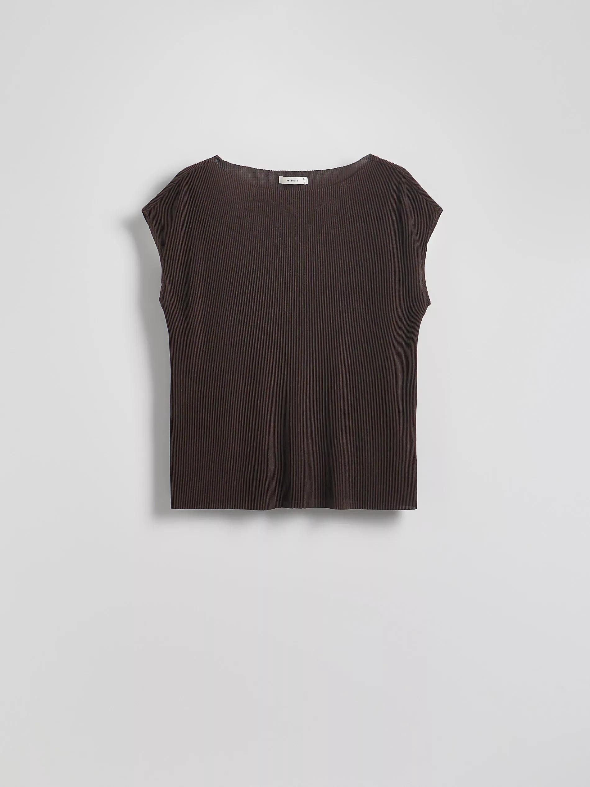 Brown Striped Blouse, , large image number 5