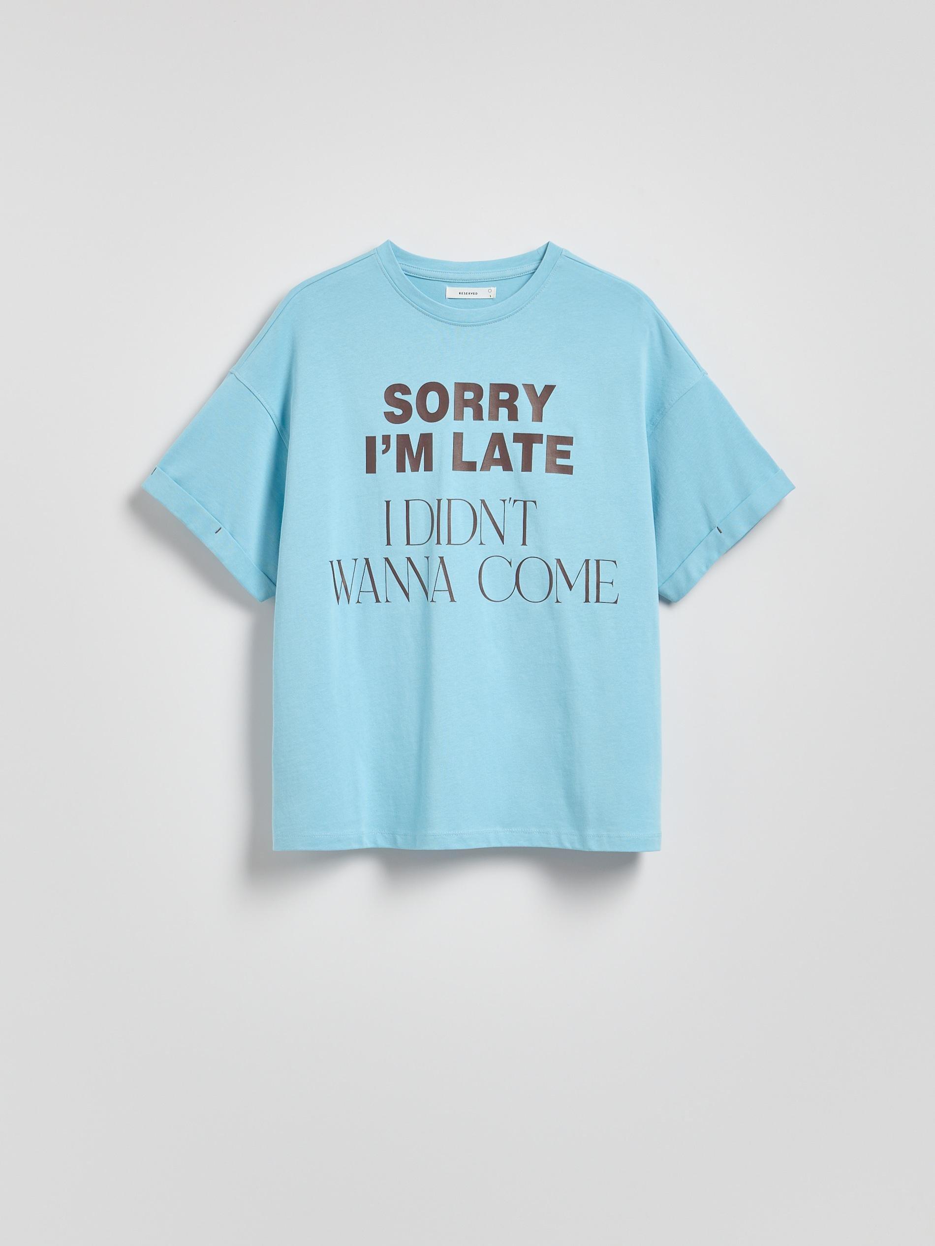 Blue T-Shirt With Print, , large image number 0