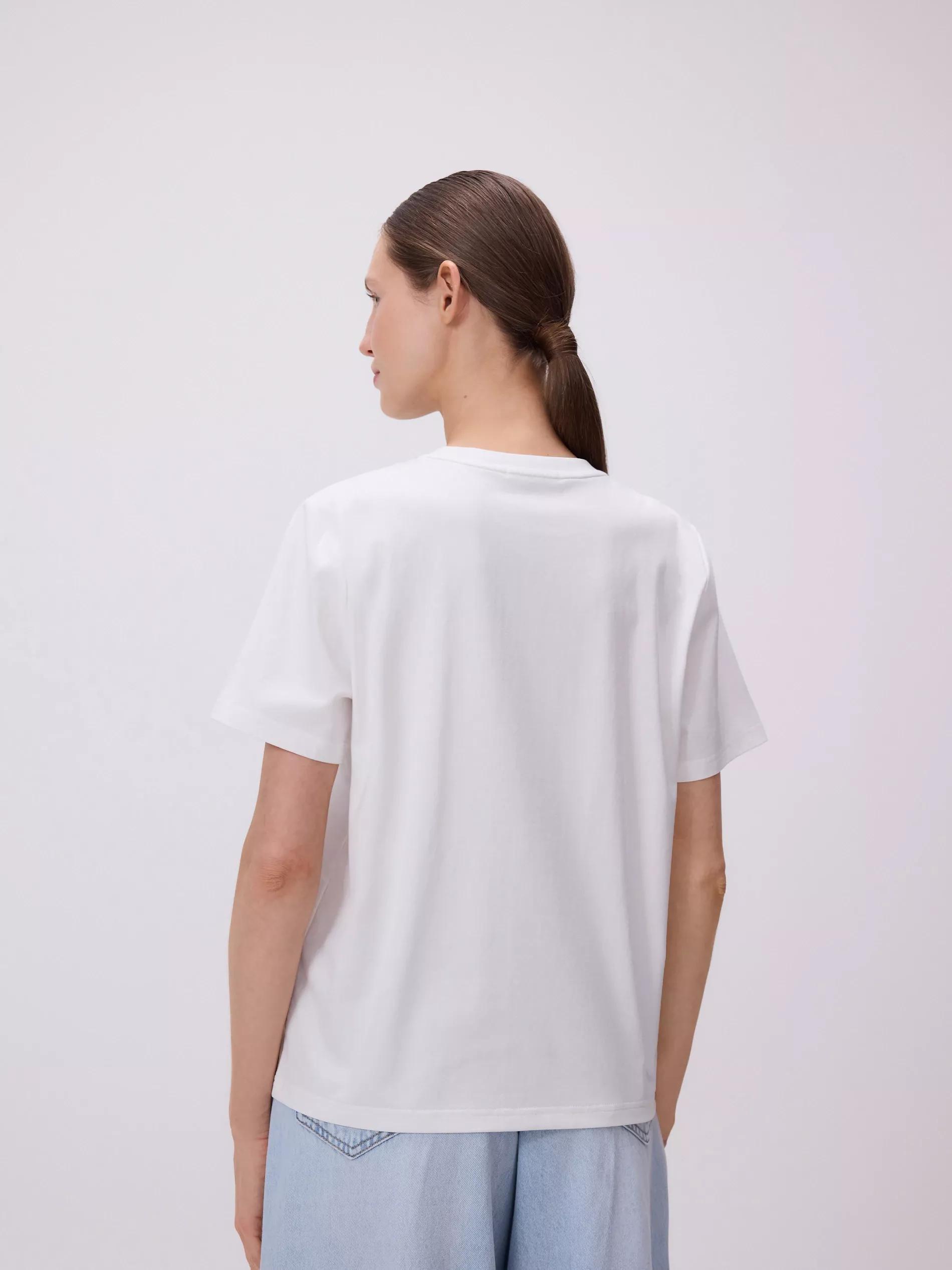 CREAM T-shirt with detachable embellishment, , large image number 2