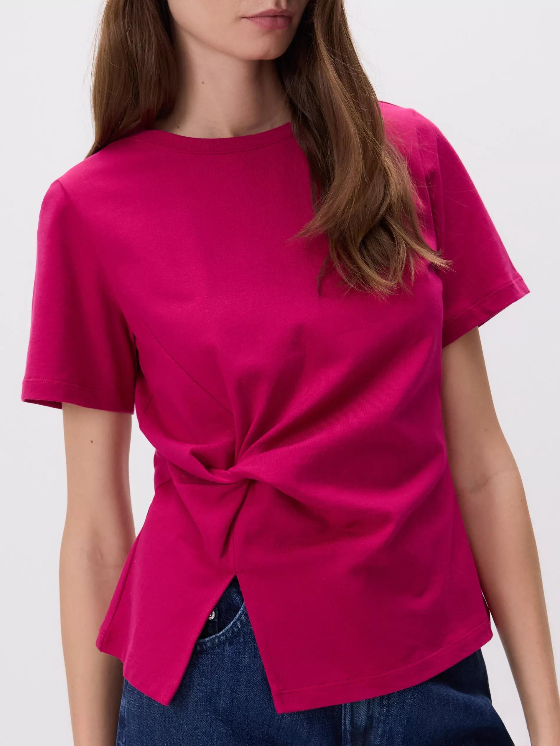 Pink Blouse With Tie Details, Purple, medium