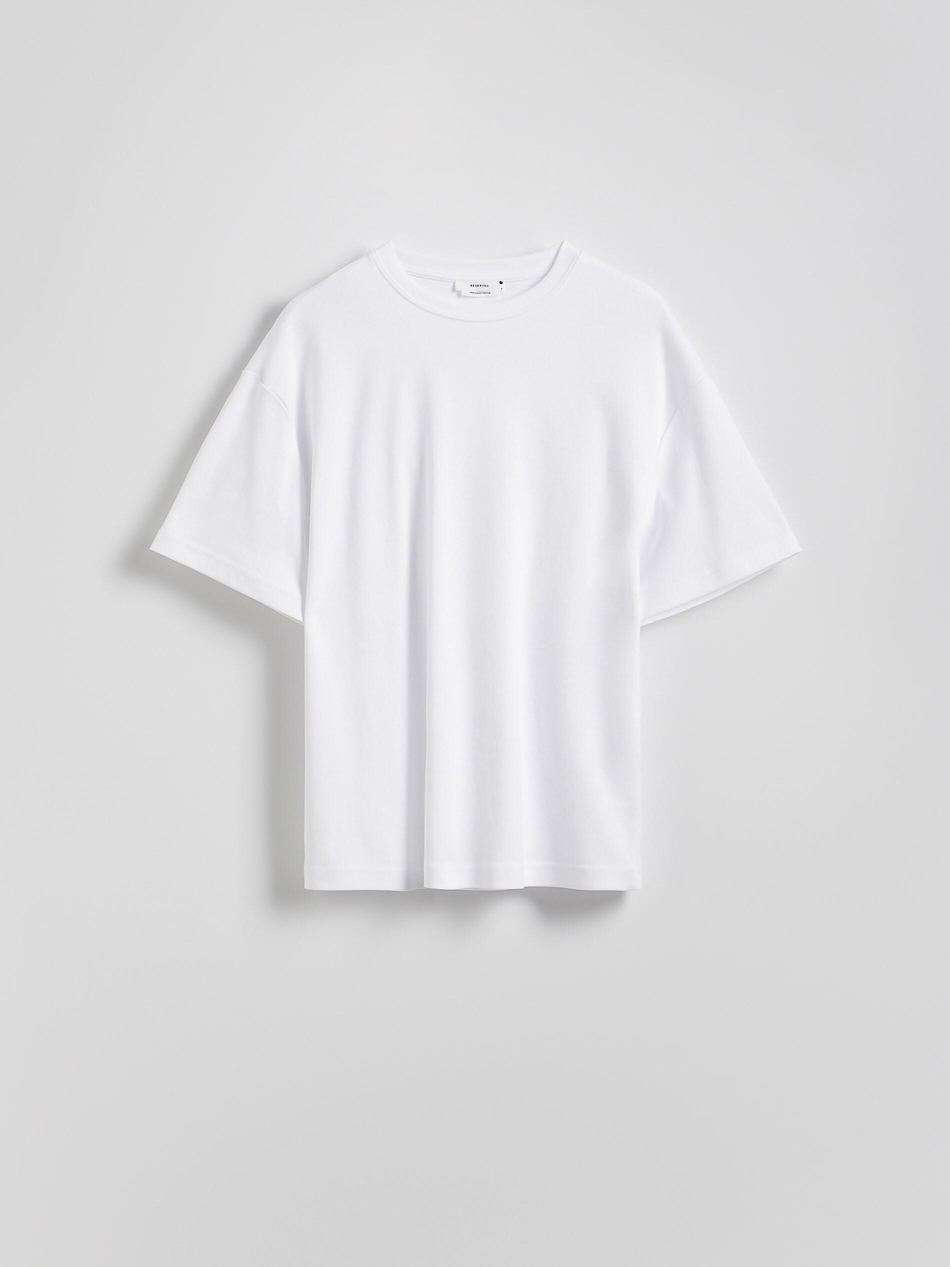 White Oversized Cotton Blend T-Shirt, , large image number 0