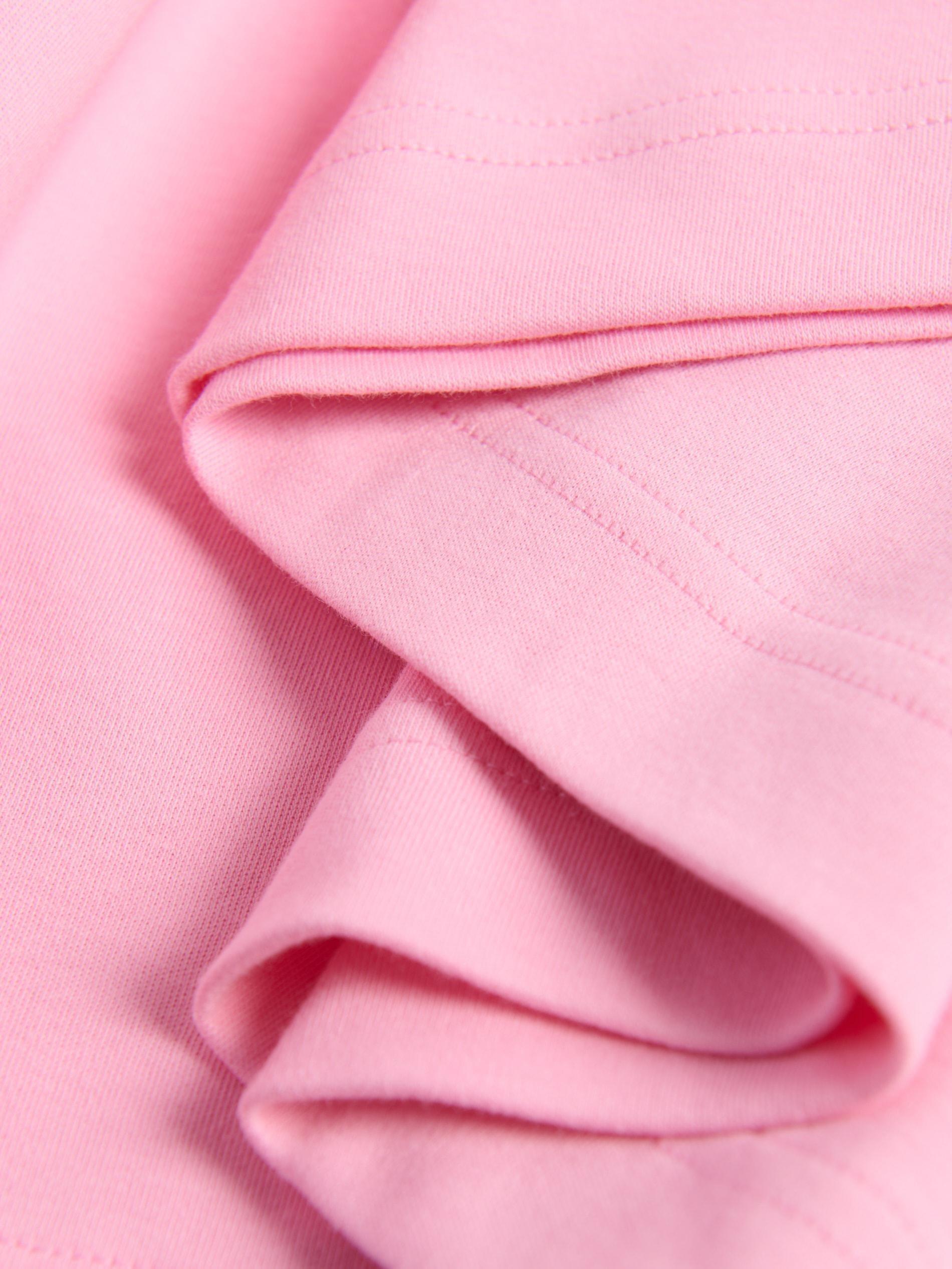 Pink Oversized Mercerised Cotton Blend T-Shirt, , large image number 1