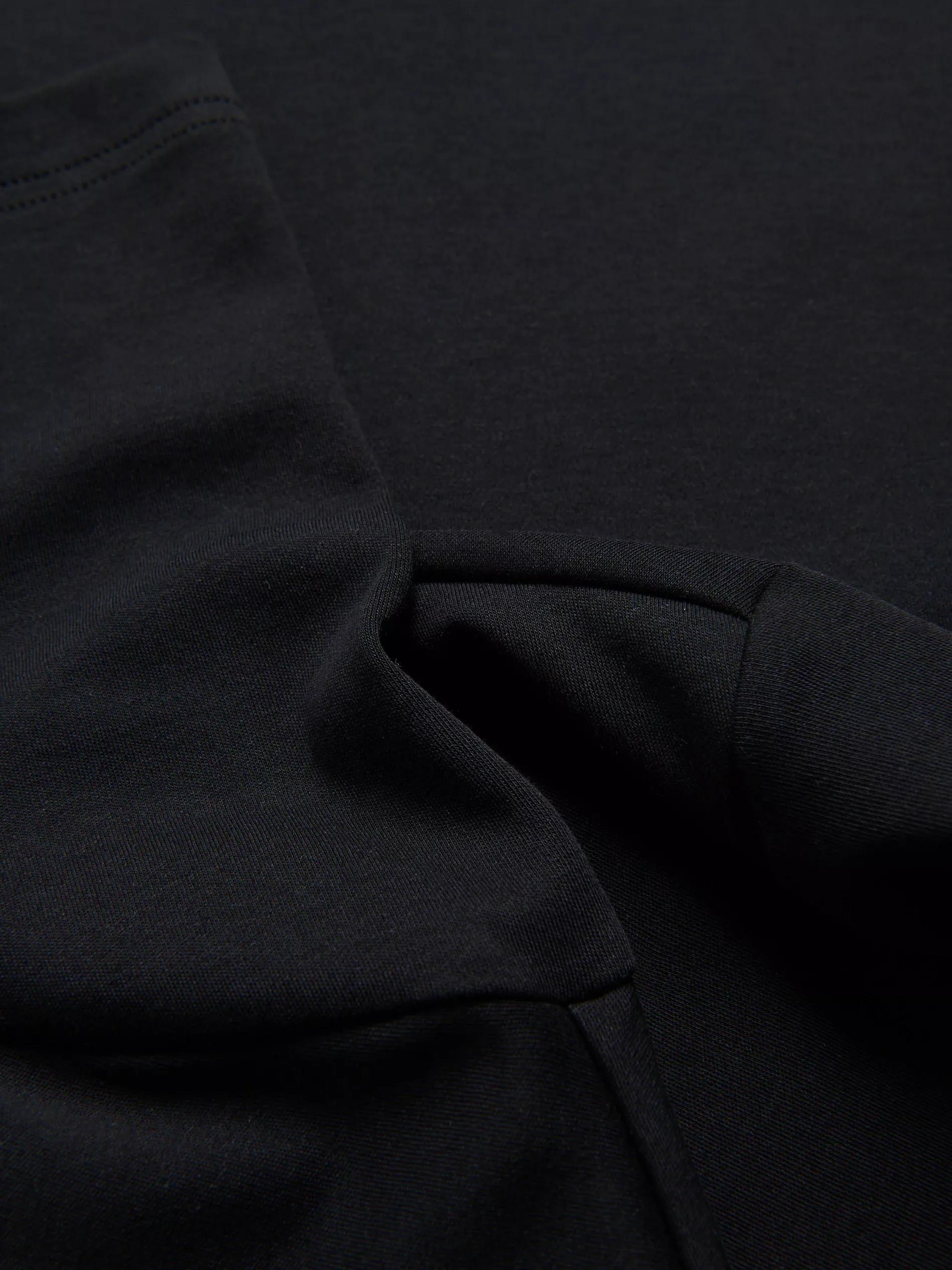 Black Oversized Cotton Blend T-Shirt, , large image number 1