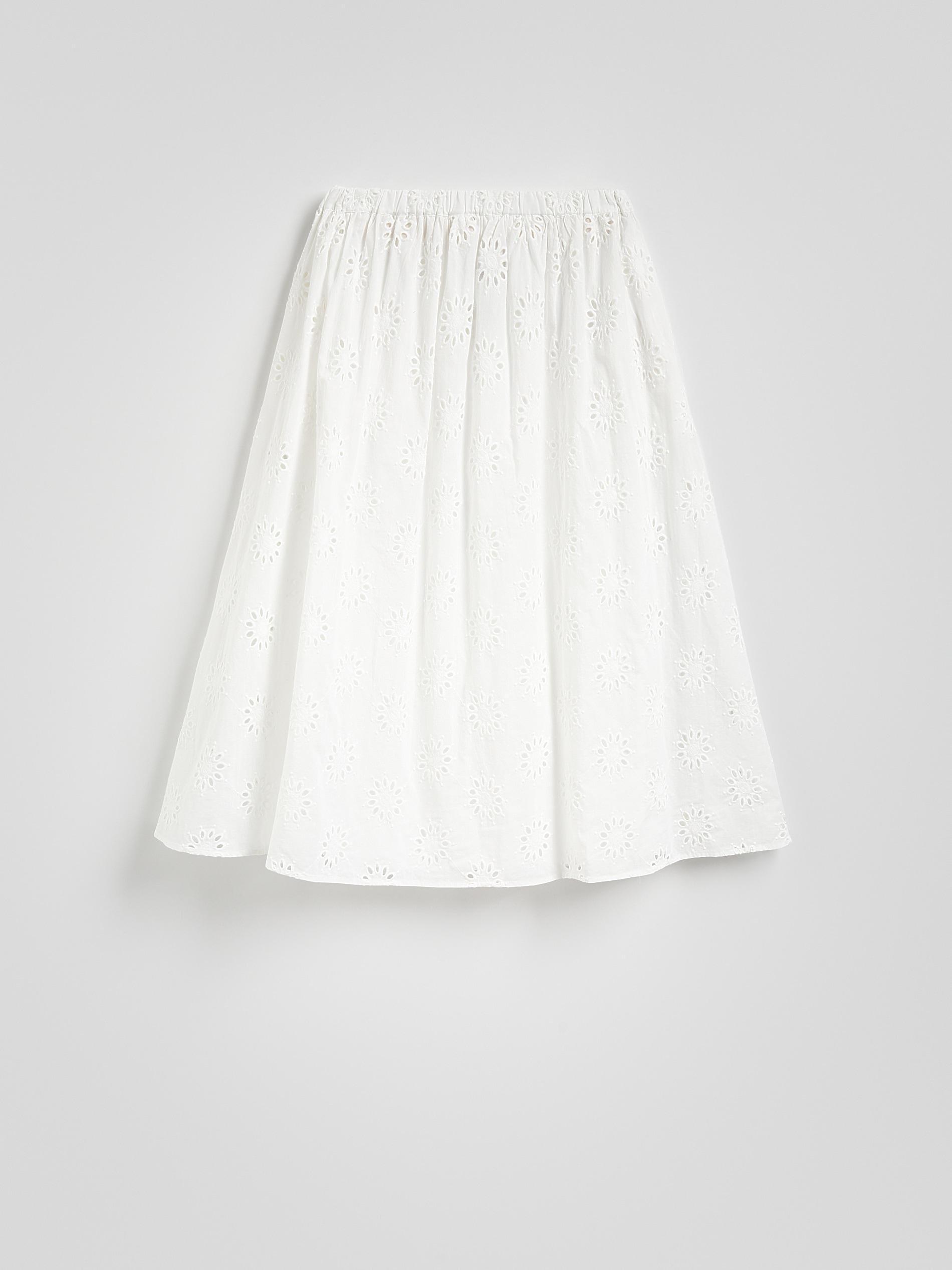 Cream Openwork Midi Skirt, , large image number 3