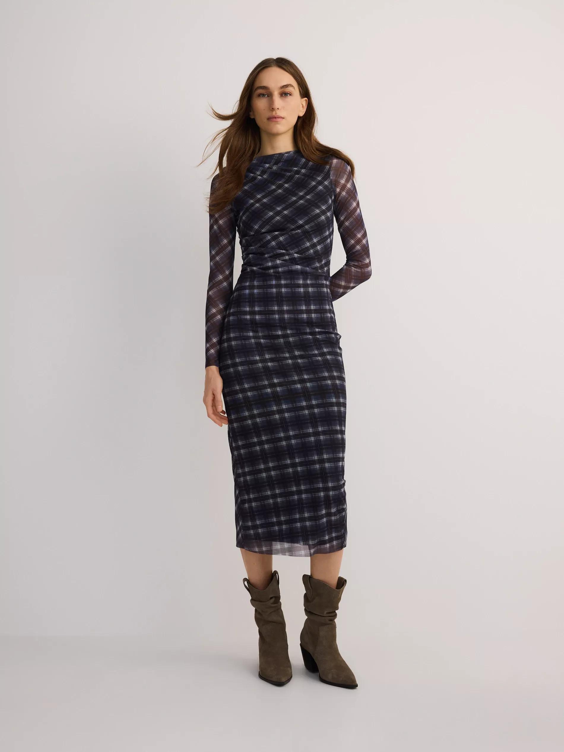Multicolour Draped Midi Dress, , medium