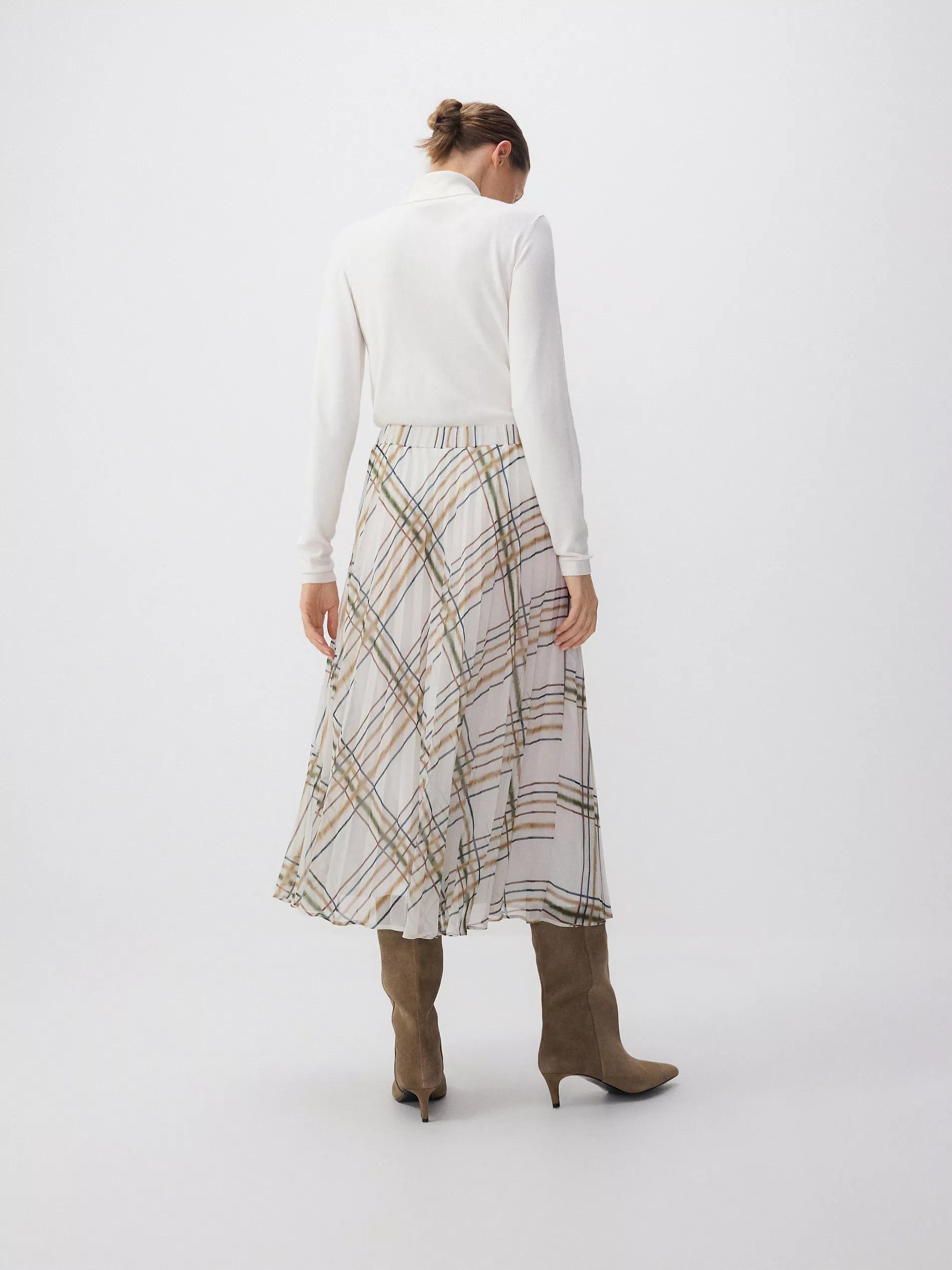 Multicolour Pleated Midi Skirt, , large image number 2