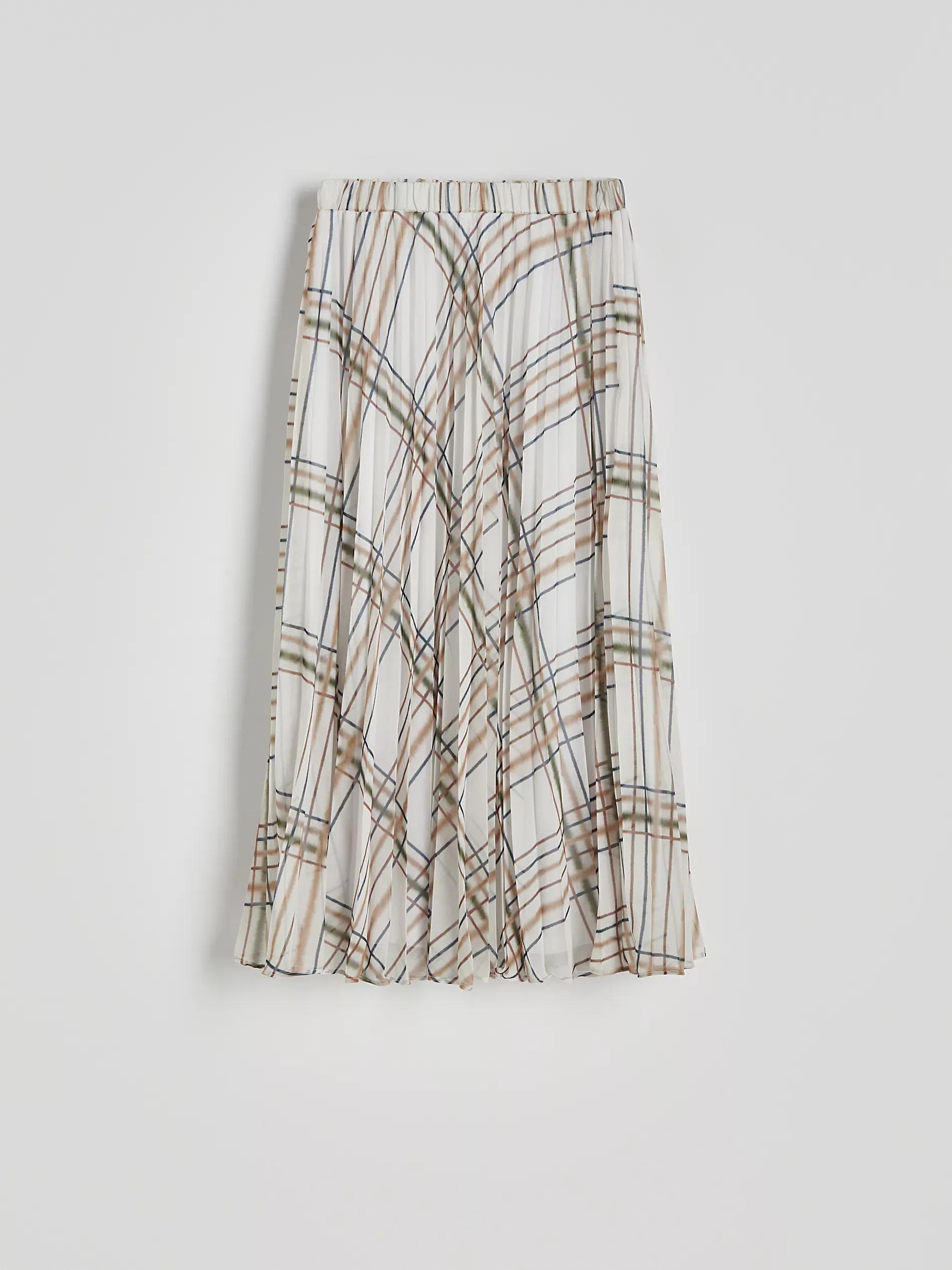 Multicolour Pleated Midi Skirt, , large image number 3