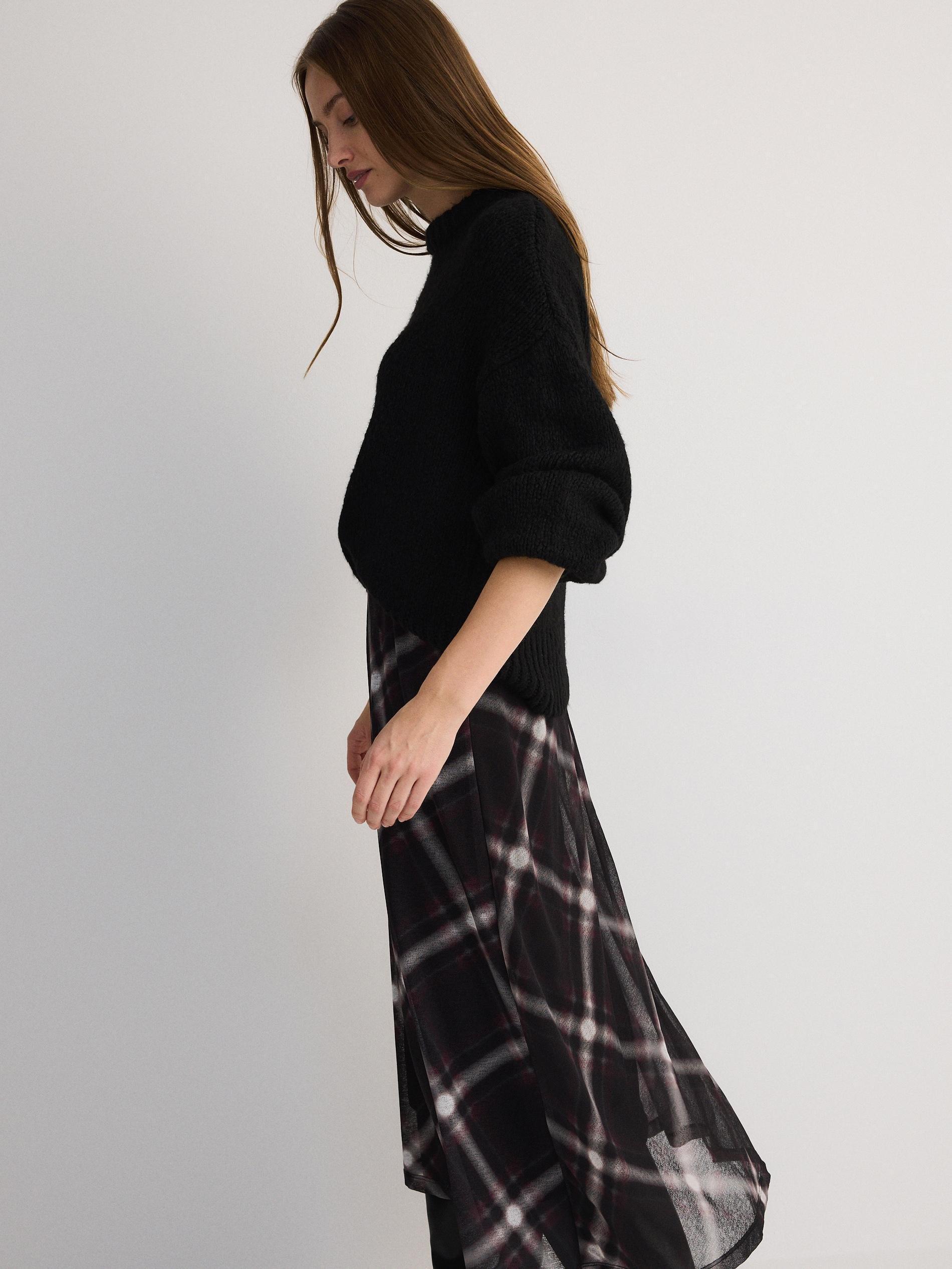 Multicolour Check Midi Skirt, , large image number 0