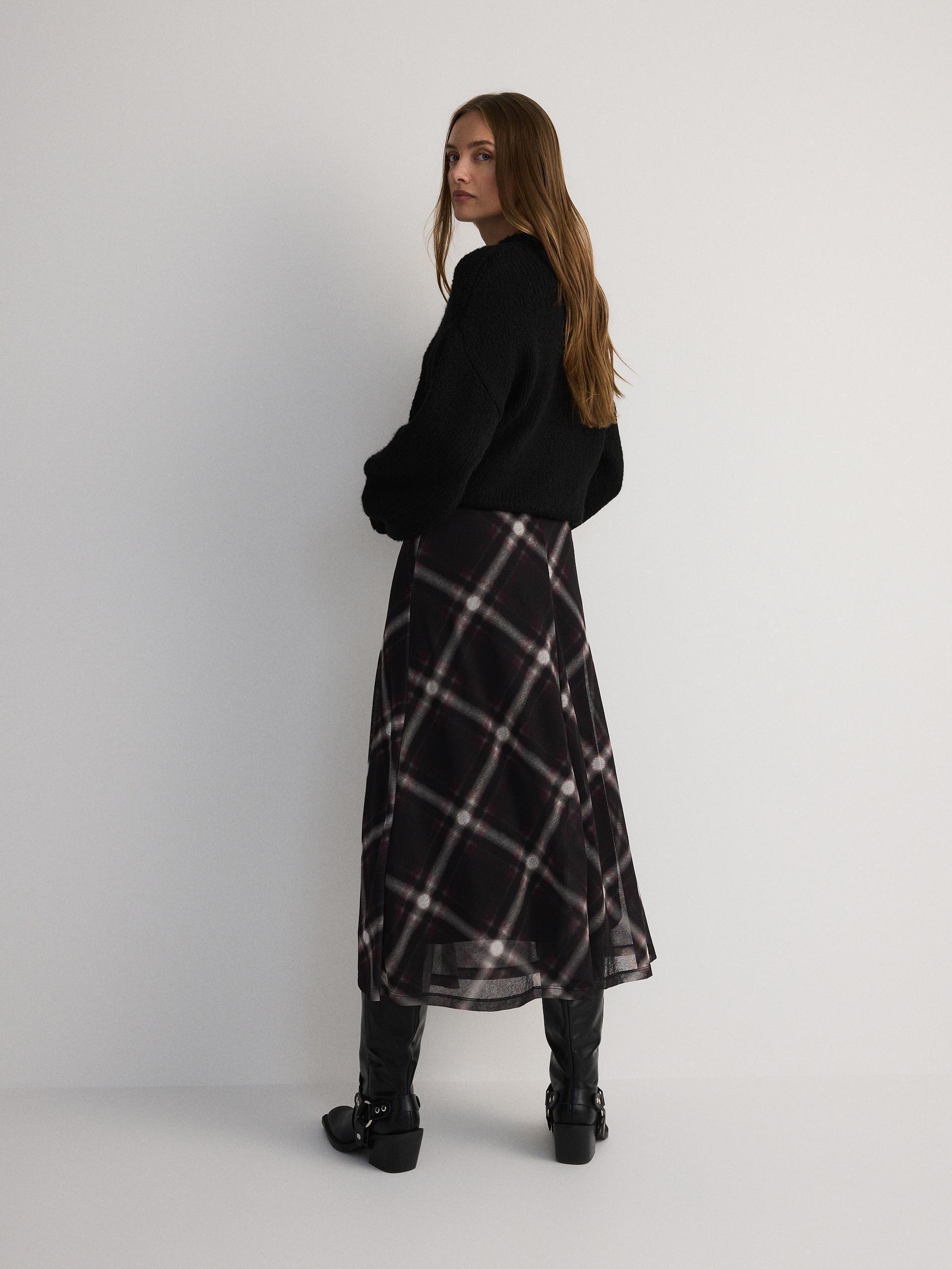 Multicolour Check Midi Skirt, , large image number 2