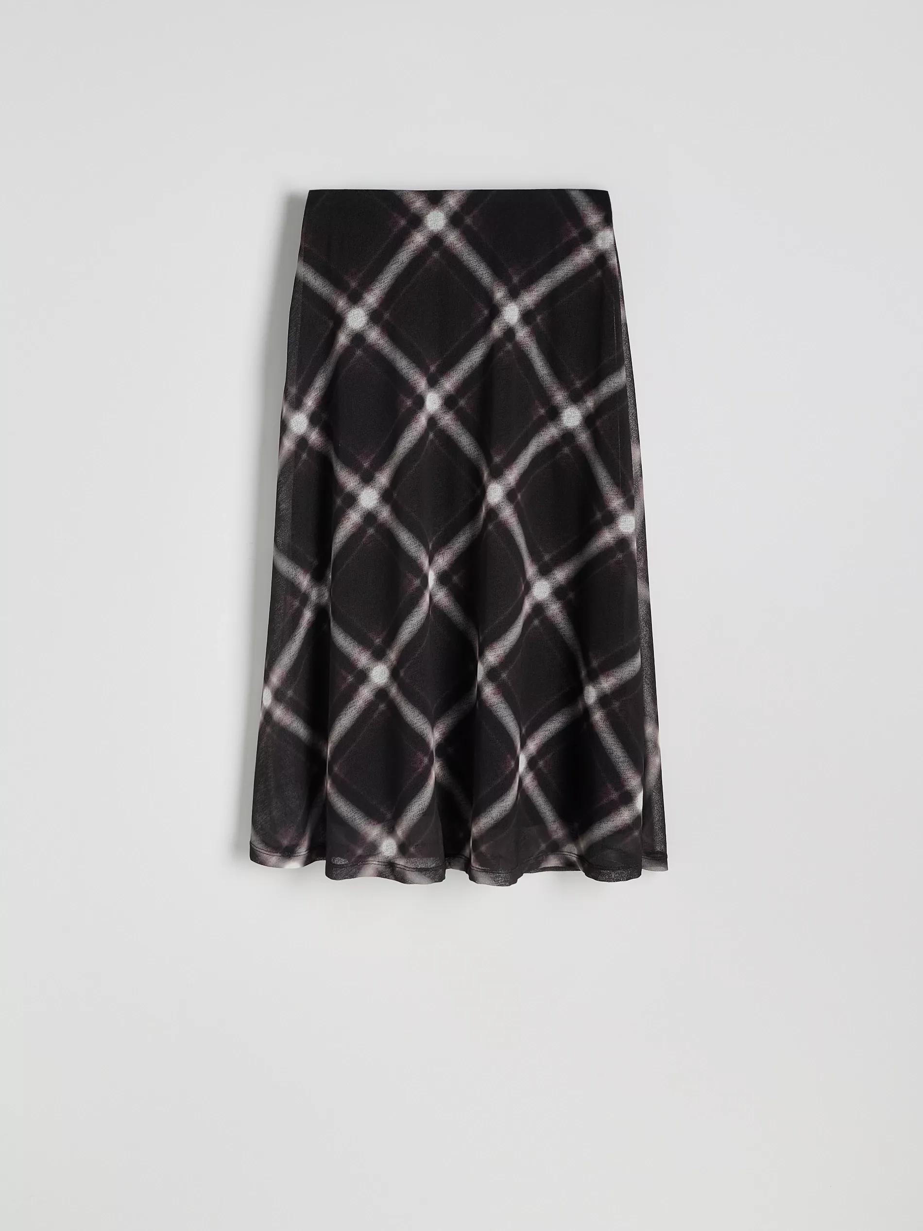 Multicolour Check Midi Skirt, , large image number 3