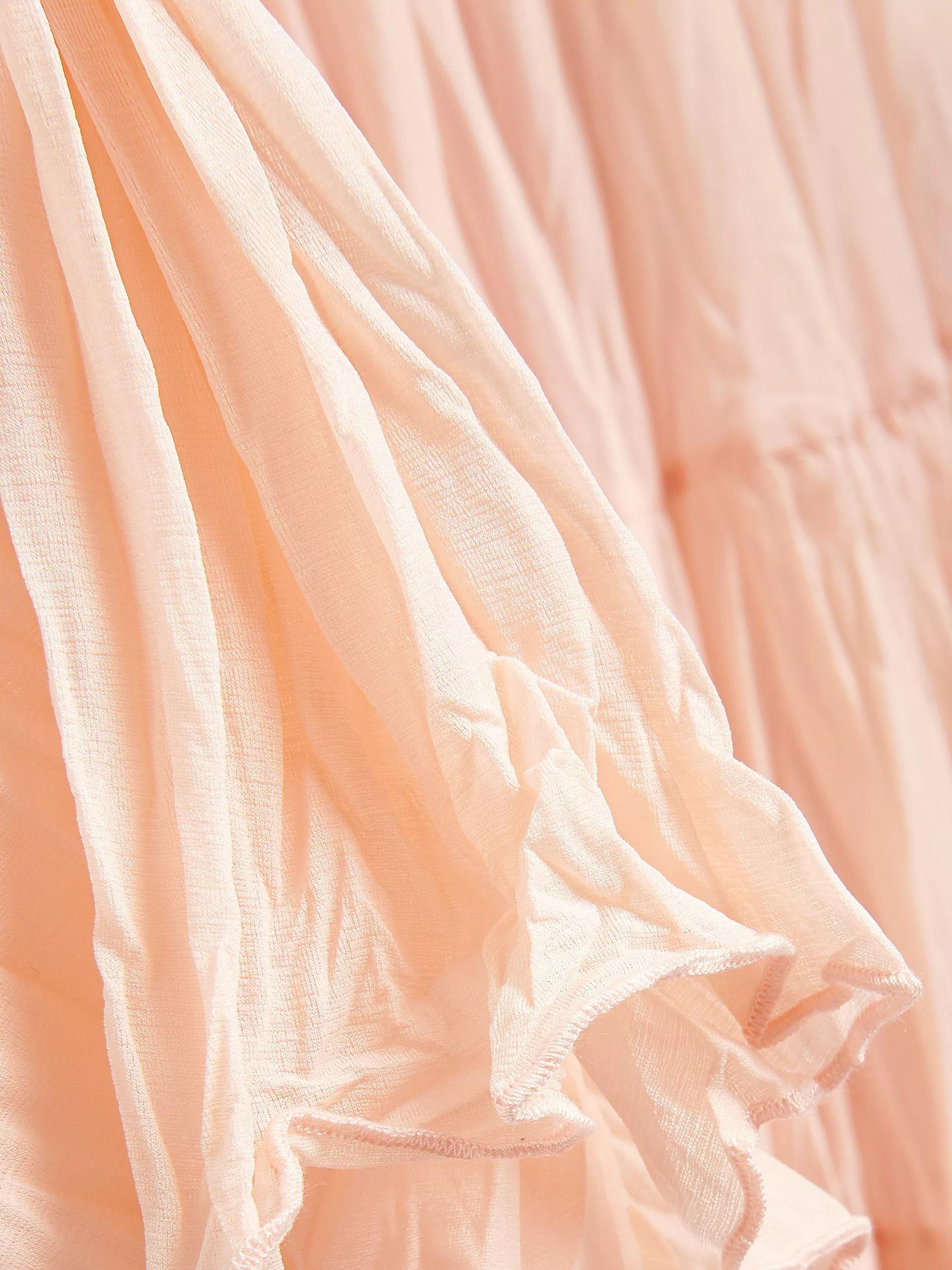 Pink Crinkled Midi Skirt, , large image number 5