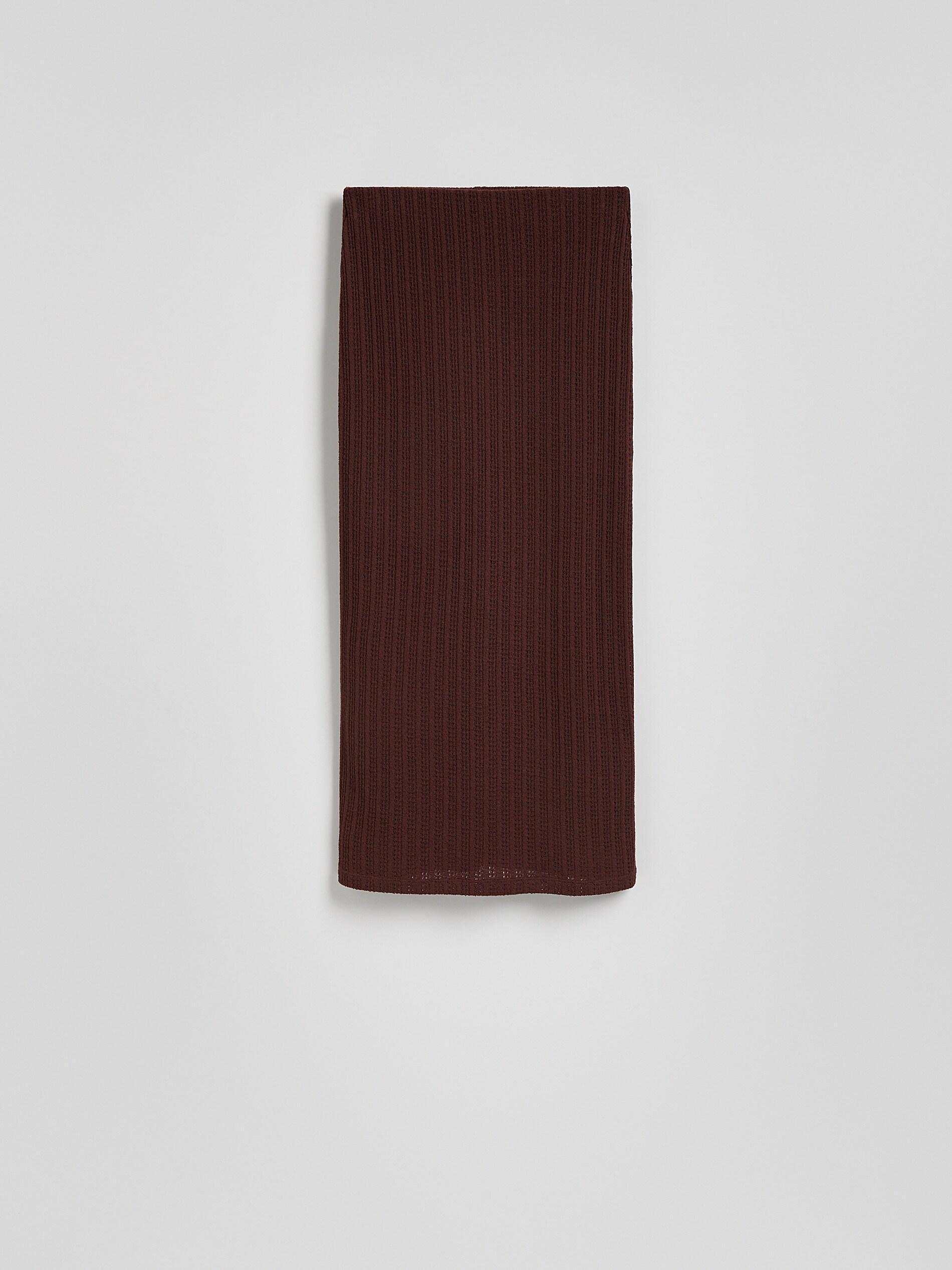 Brown Jersey Maxi Skirt, Brown, large image number 4