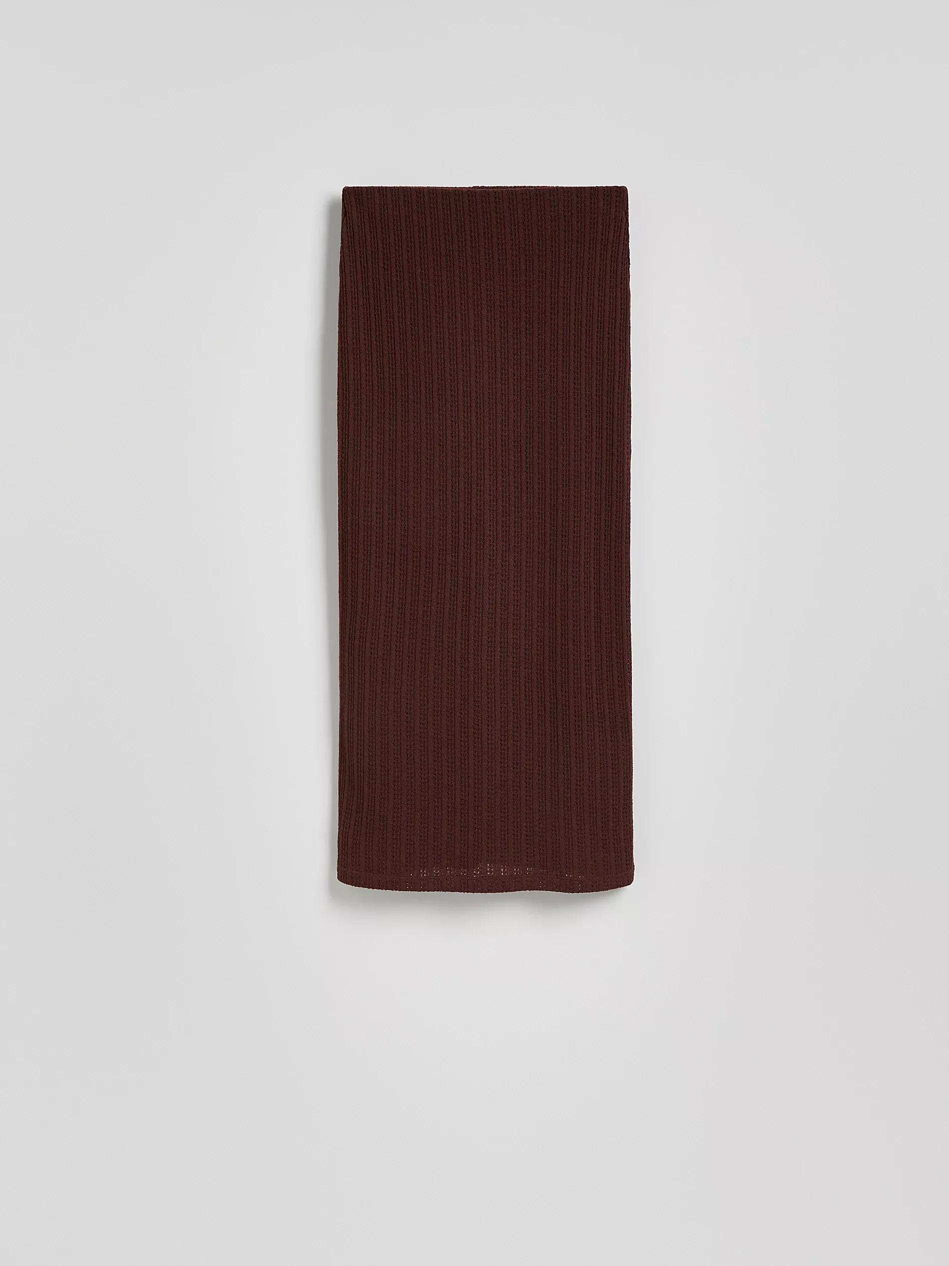 Brown Jersey Maxi Skirt, , large image number 4