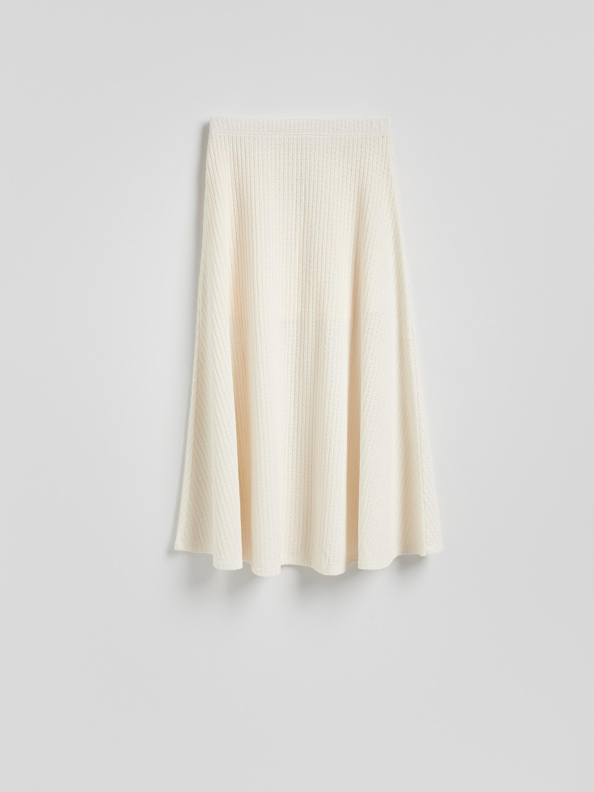 Cream Maxi Jersey Skirt, , large image number 4