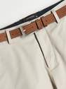 Reserved - Beige Classic Bermuda Shorts With Belt, Men