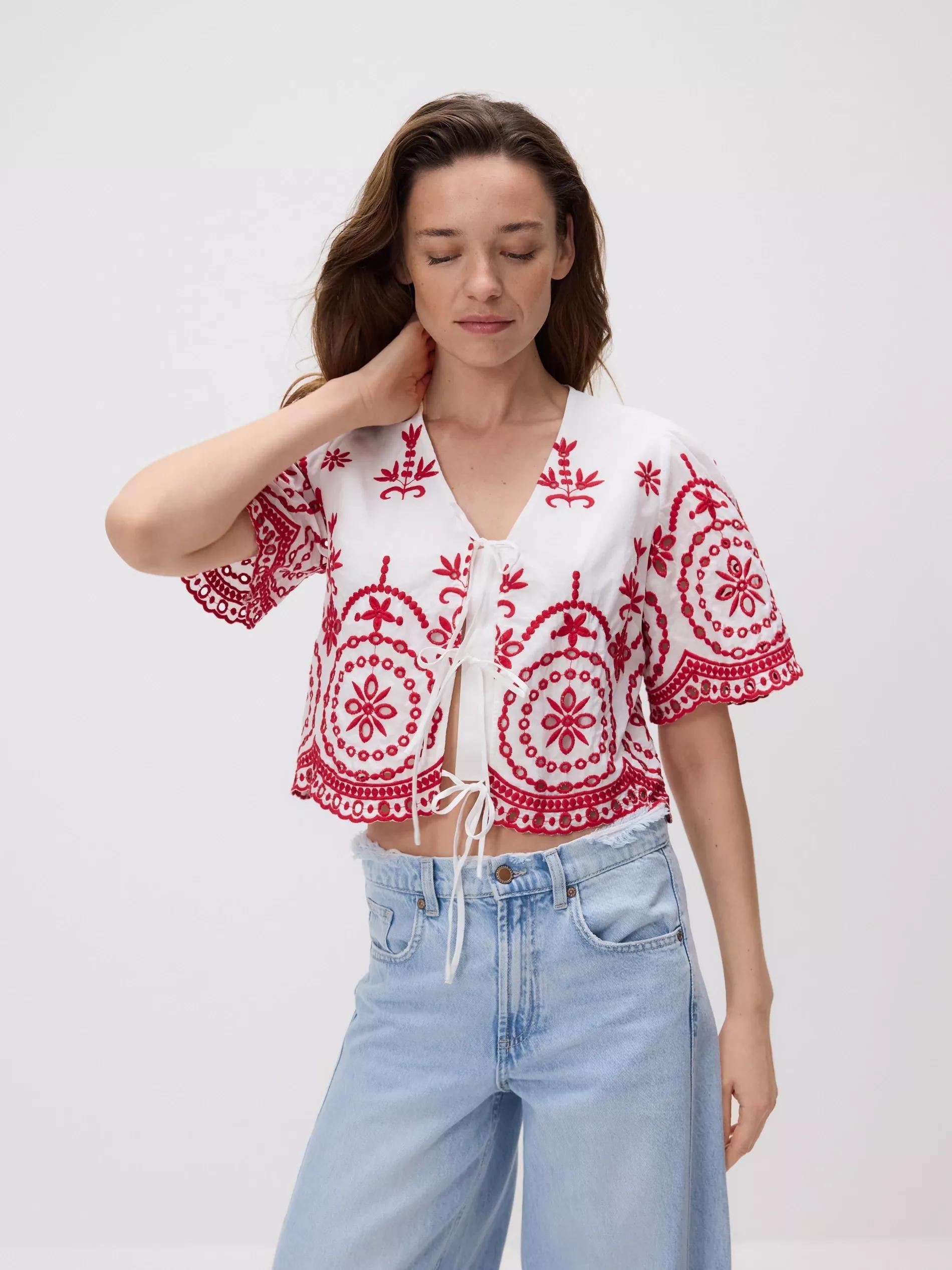 Red Blouse, , large image number 2
