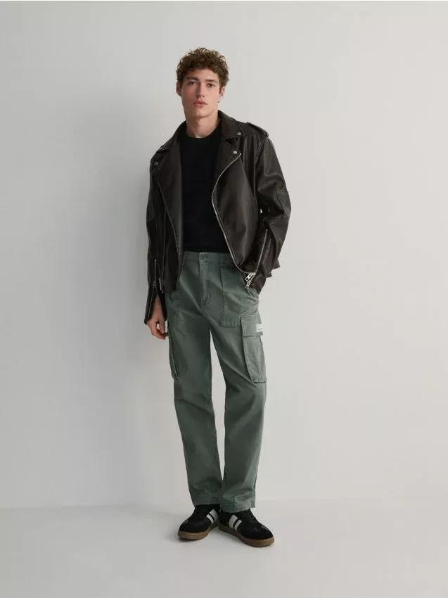 Green Cargo Trousers, , large image number 0