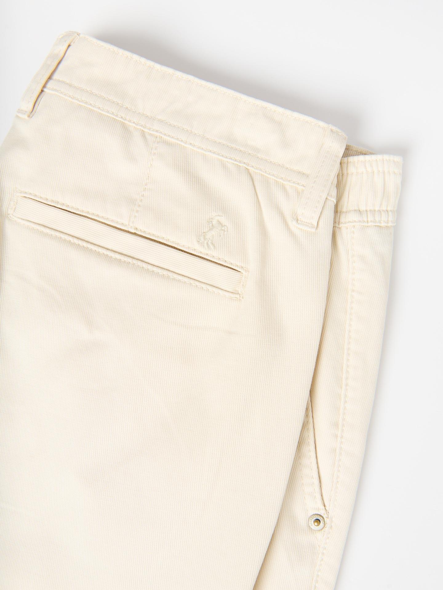 Beige Plain Chino Slim Trousers, Ivory, large image number 4