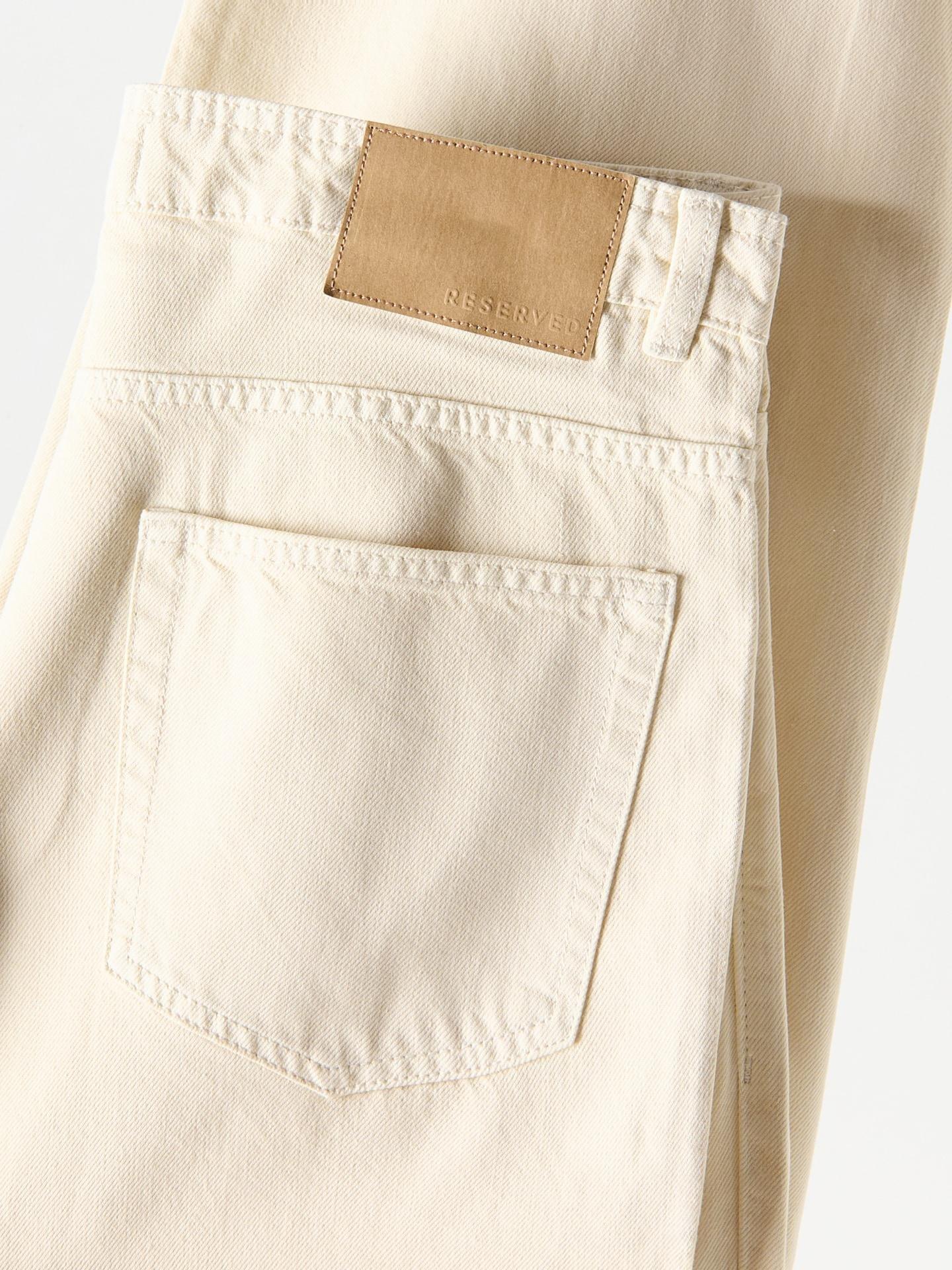 Cream Barrel Trousers With Lyocell, Ivory, large image number 4