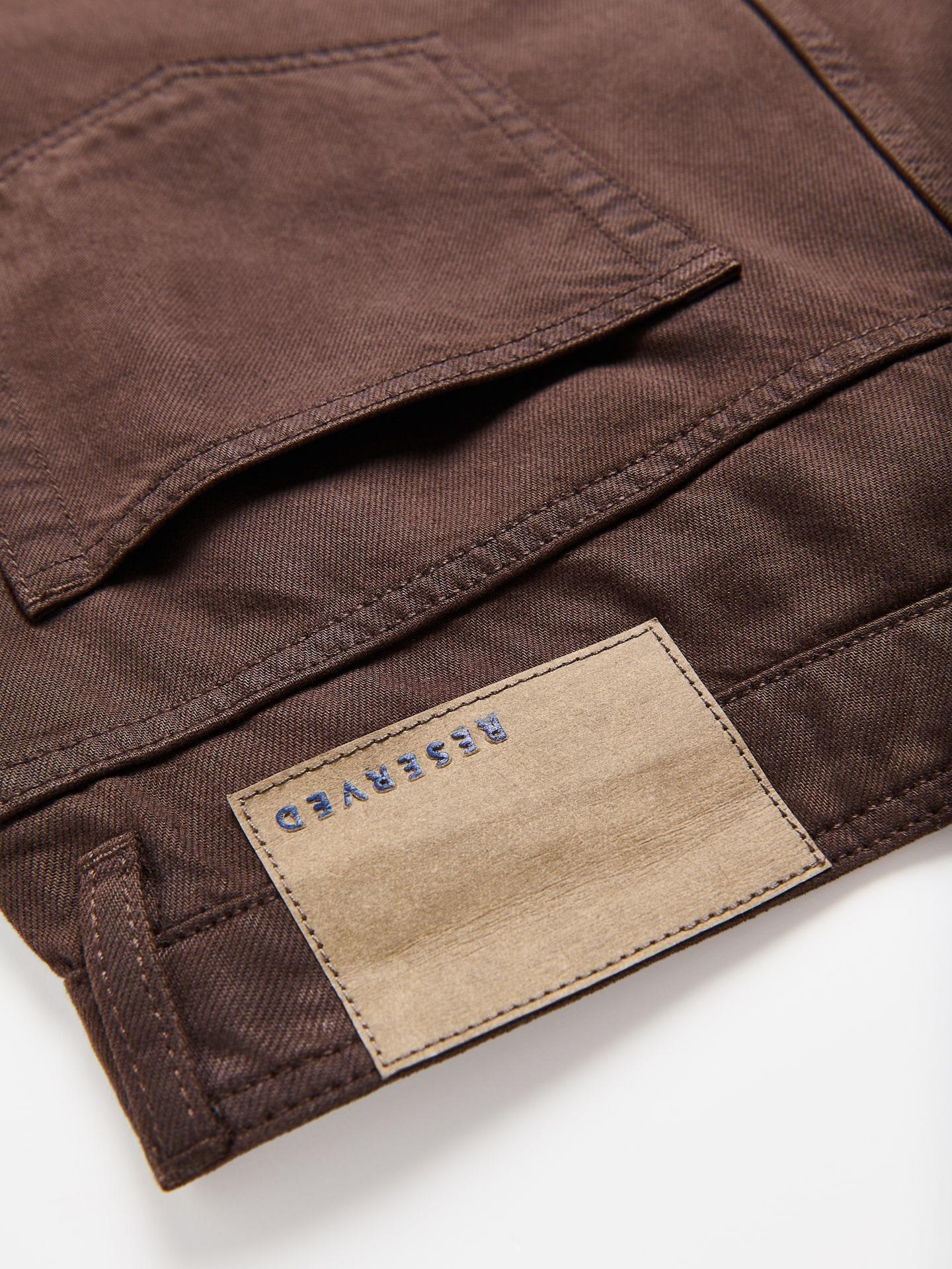 Brown Barrel Trousers With Lyocell, Brown, large image number 4