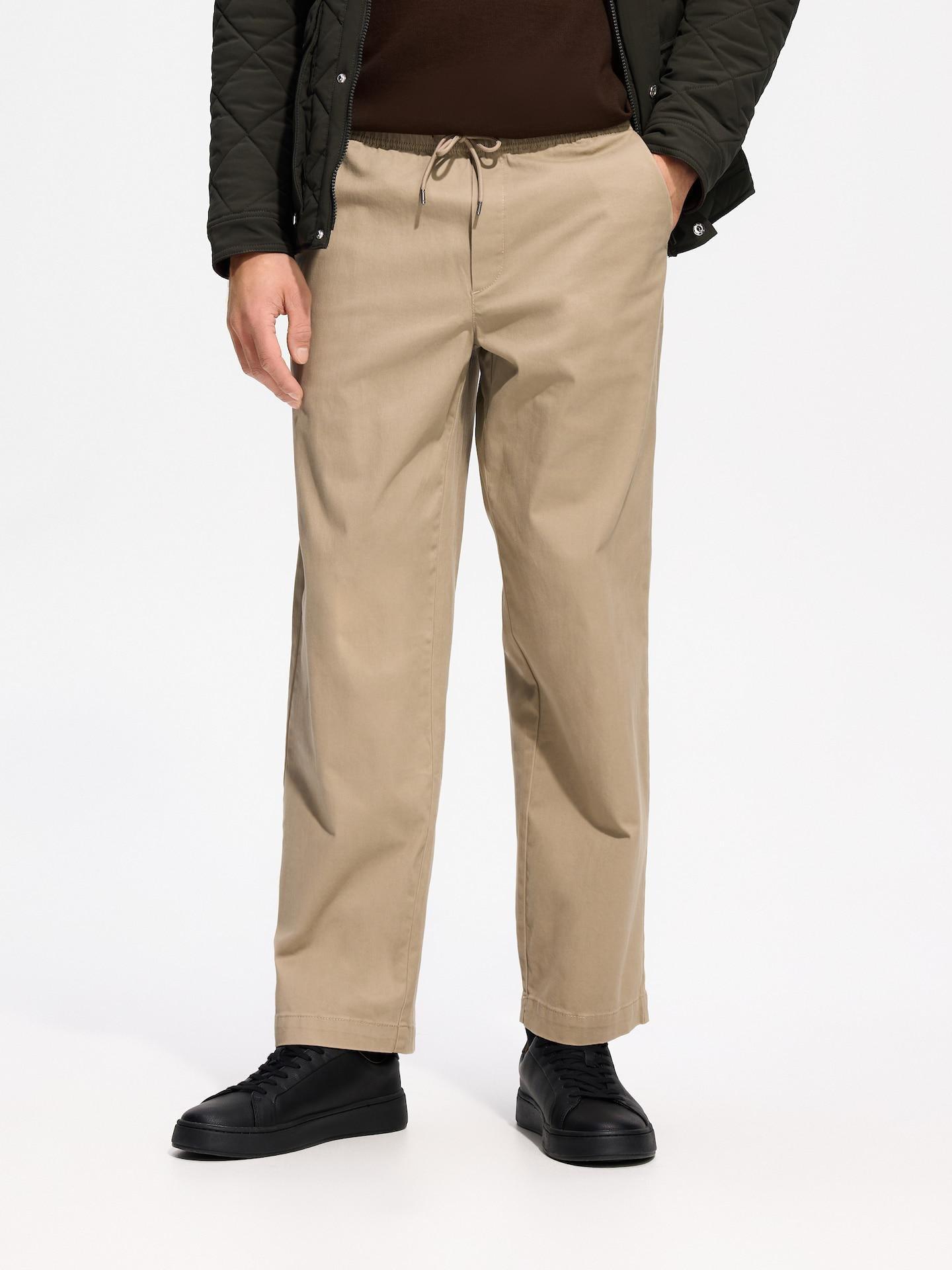 Beige Wide Leg Trousers, Beige, large image number 0