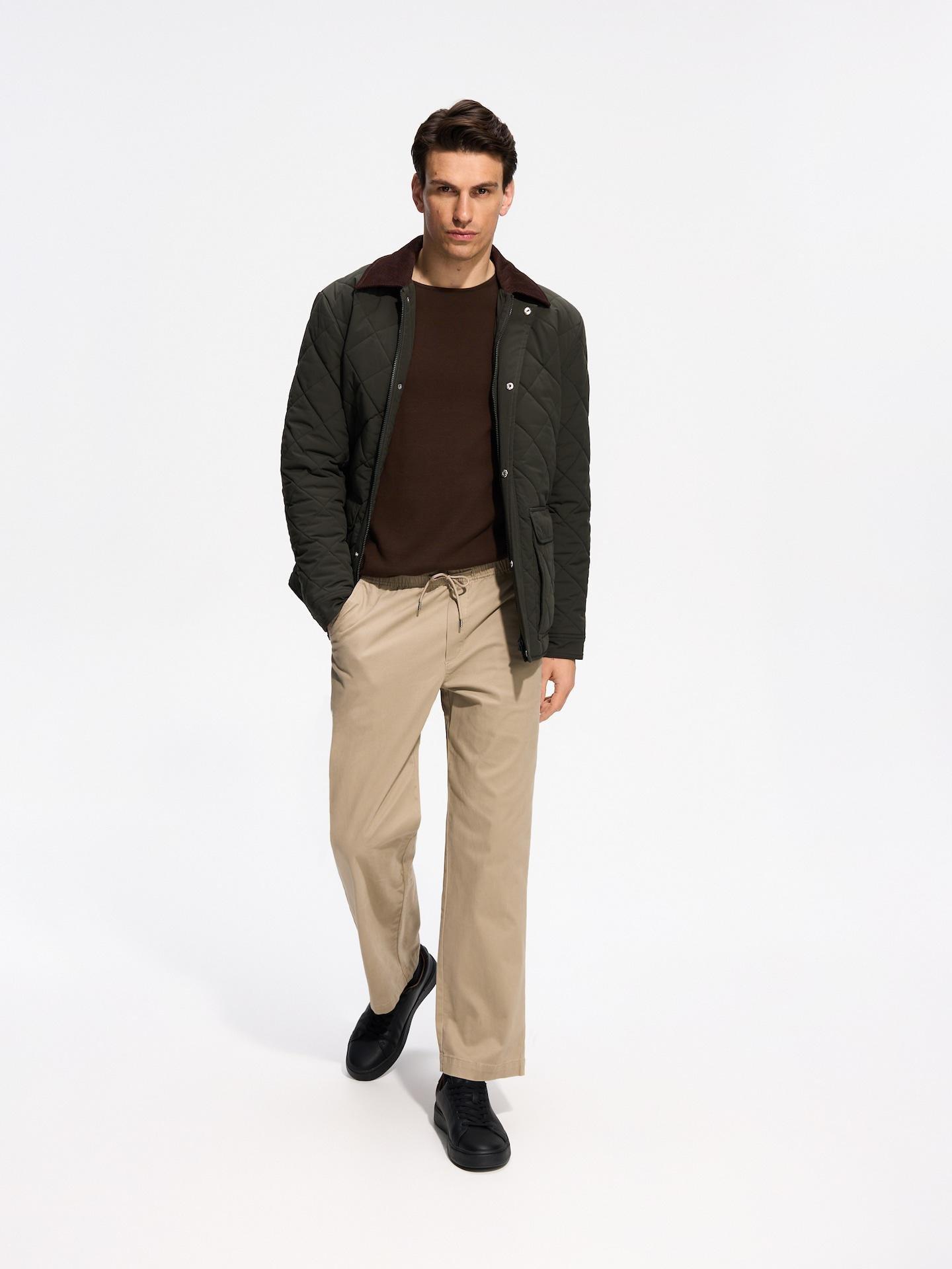 Beige Wide Leg Trousers, Beige, large image number 1