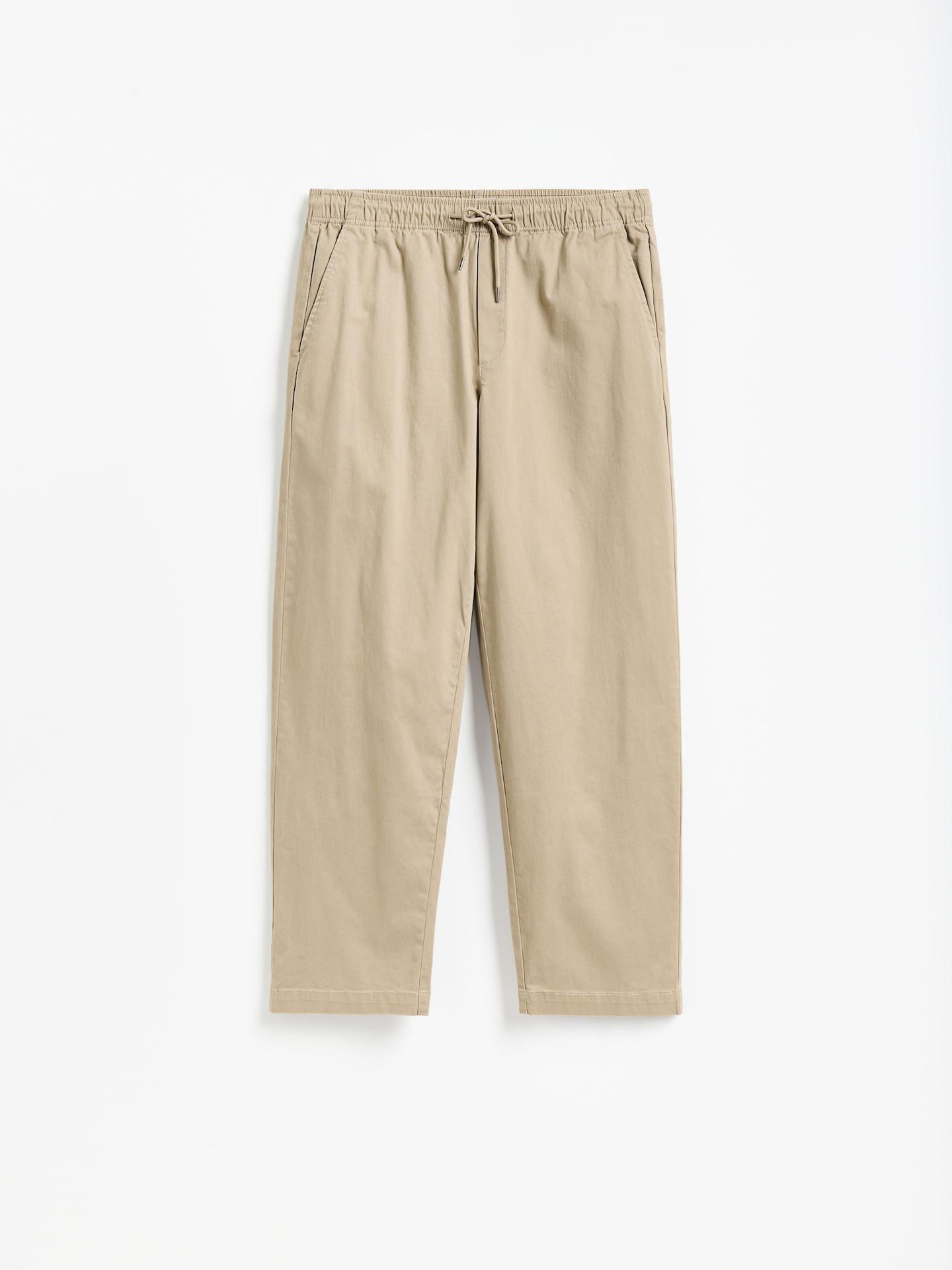 Beige Wide Leg Trousers, Beige, large image number 4