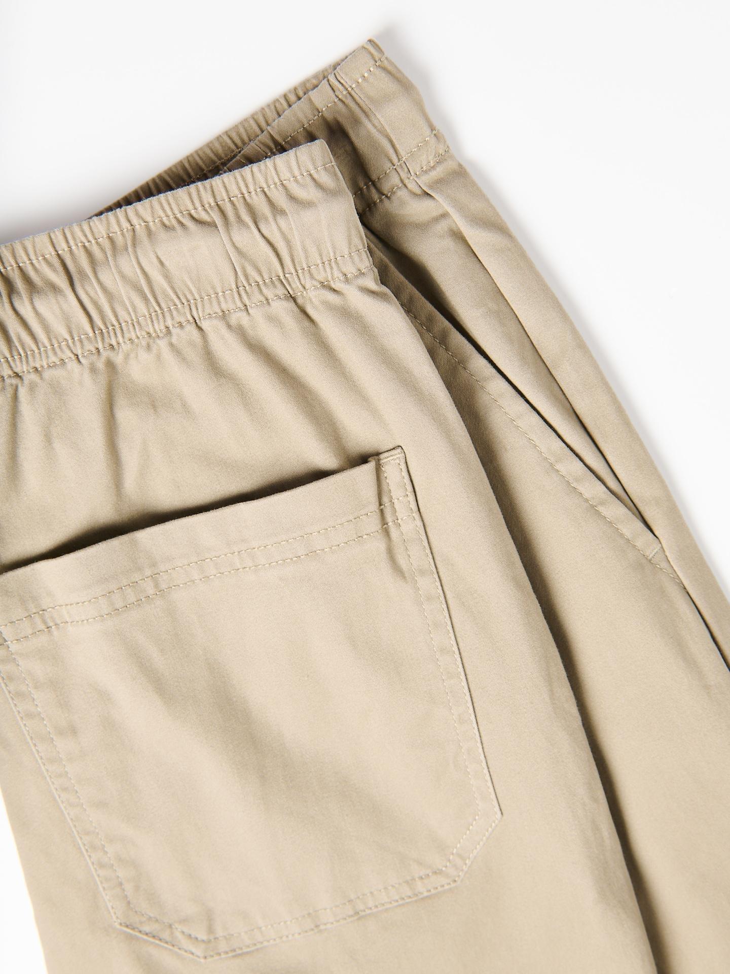 Beige Wide Leg Trousers, Beige, large image number 5