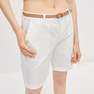 Reserved - Ivory Classic Bermuda Shorts With Belt, Women