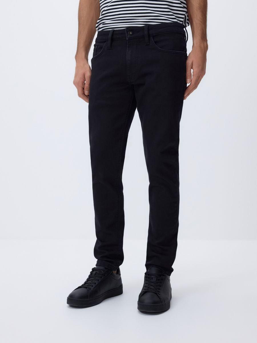 Black Slim Fit Jeans, Black, medium