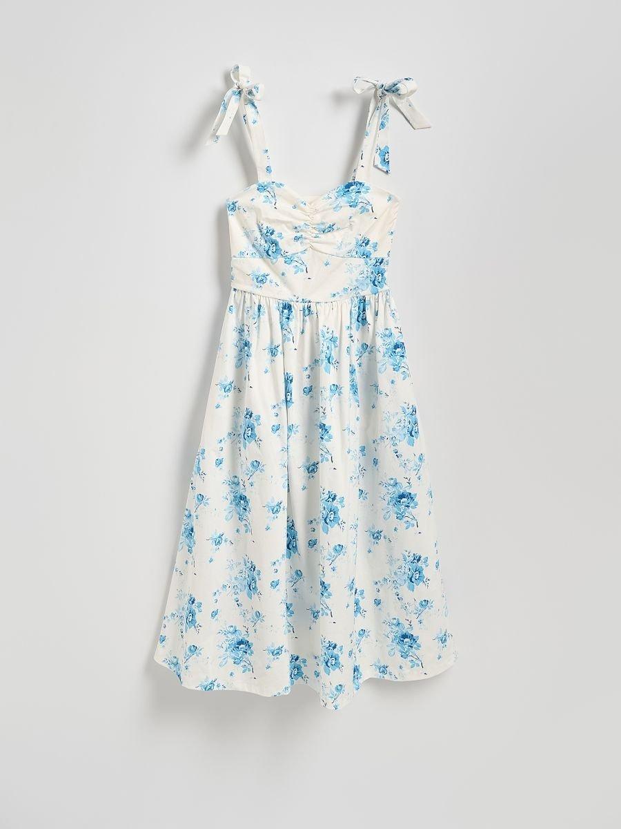 Multicolour Midi Dress With Tie, , large image number 0