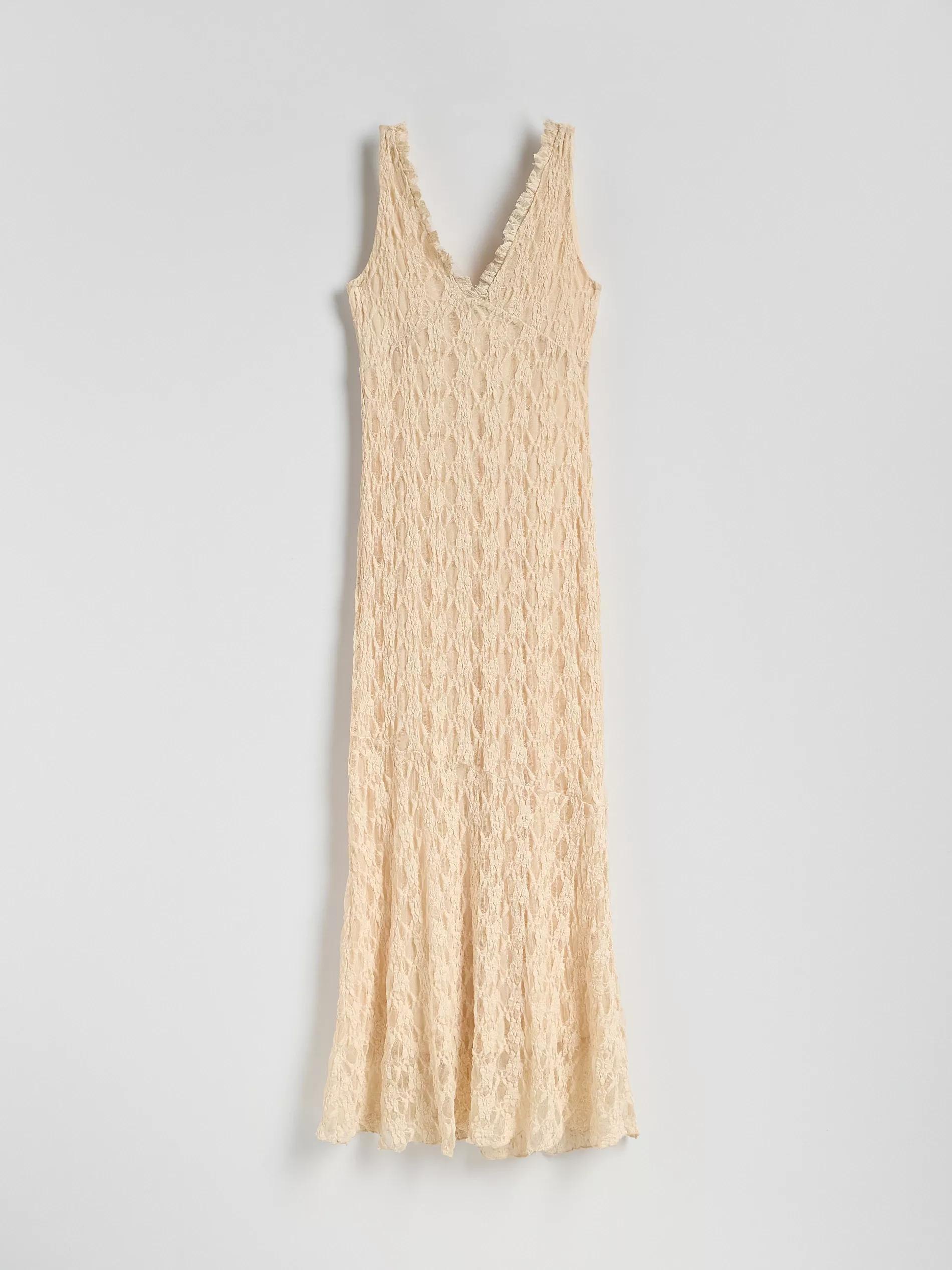 WHEAT Lace maxi dress, , large image number 0