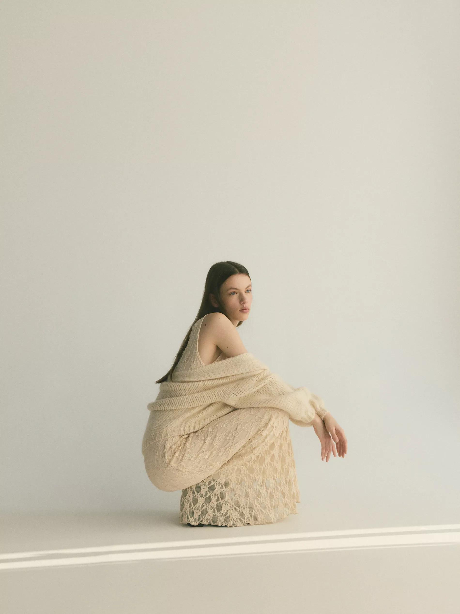 WHEAT Lace maxi dress, , large image number 2