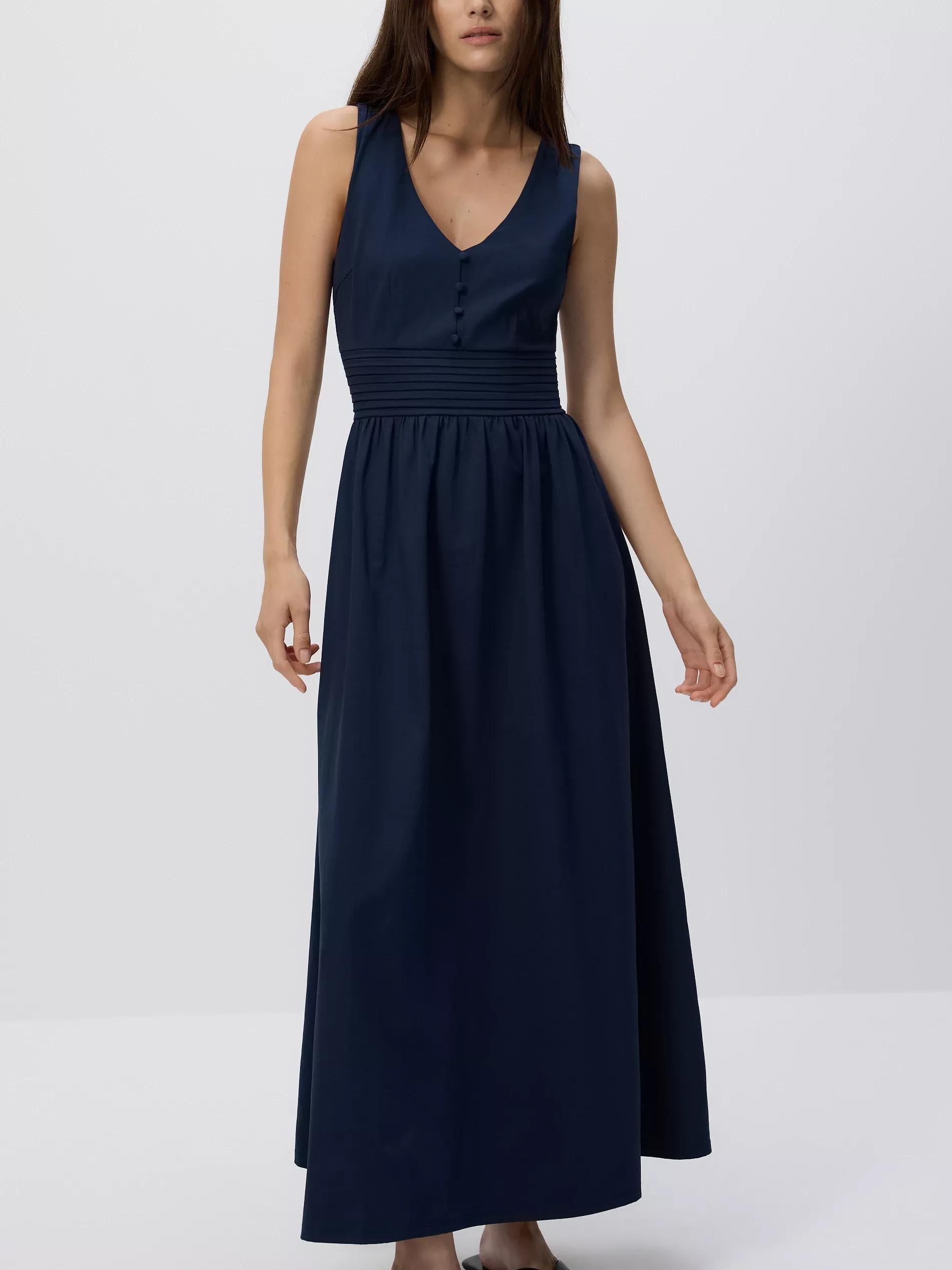 Navy Maxi Dress With Back Tie, , large image number 2