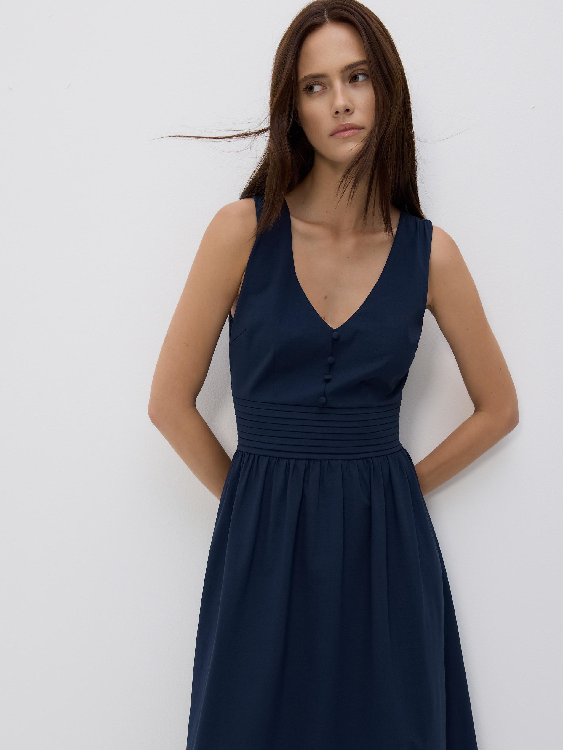 Navy Maxi Dress With Back Tie, , large image number 3