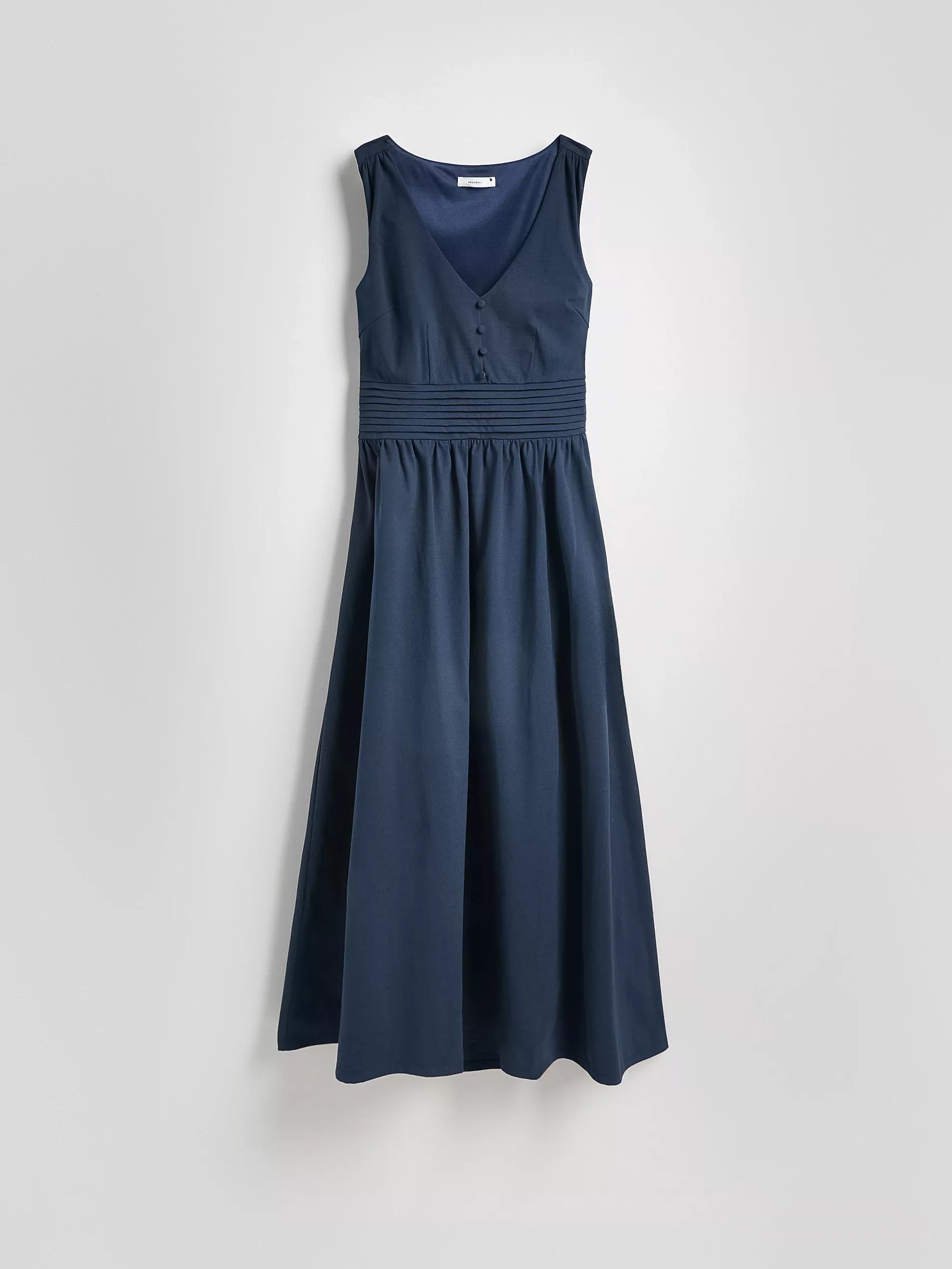 Navy Maxi Dress With Back Tie, , large image number 5
