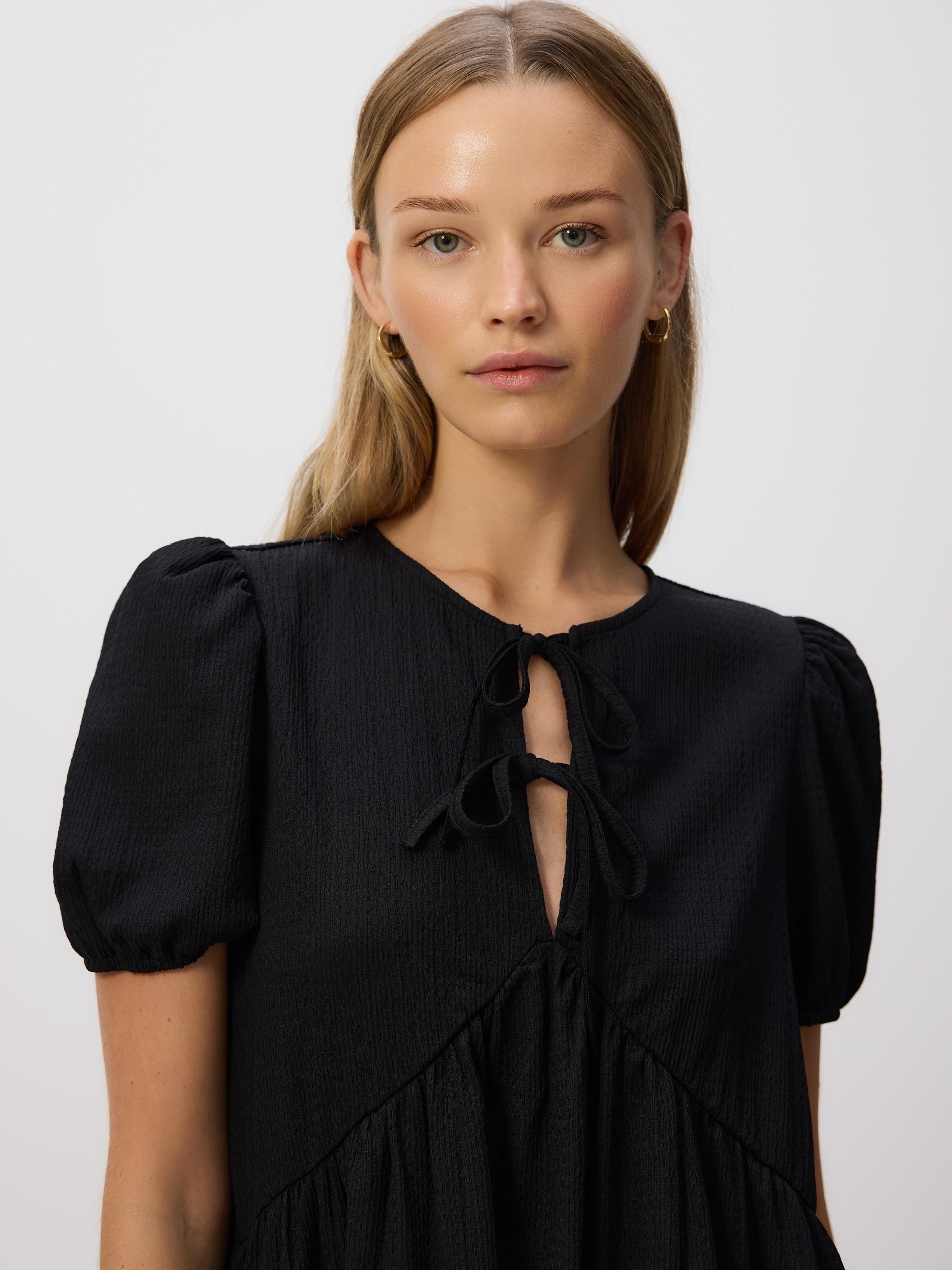 BLACK Structured mini dress, Black, medium