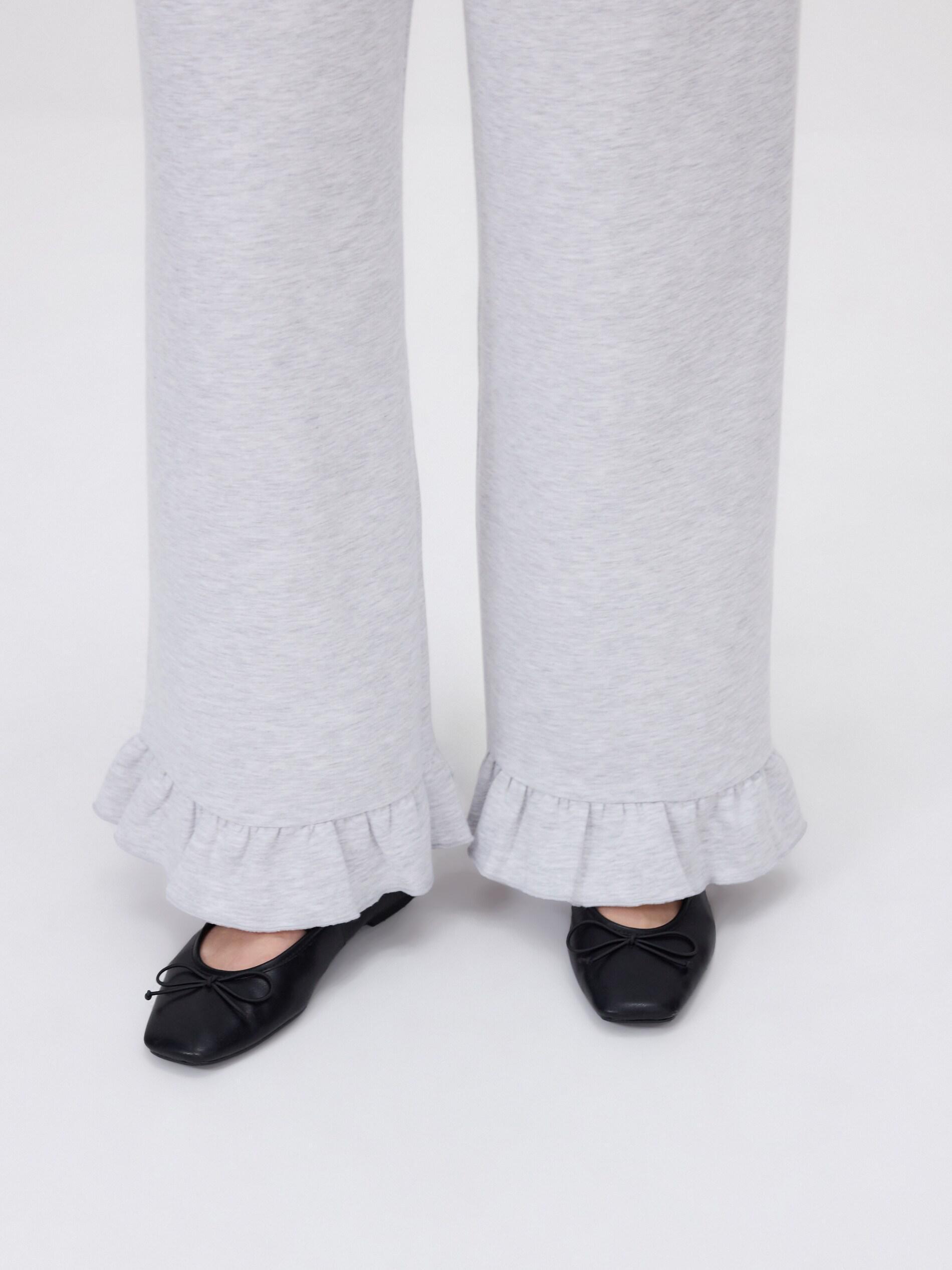 Grey Pants With Ruffles, Light grey, large image number 2