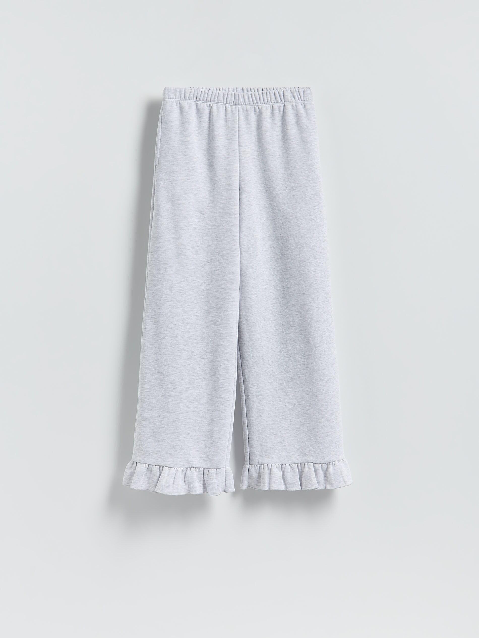 Grey Pants With Ruffles, Light grey, large image number 4