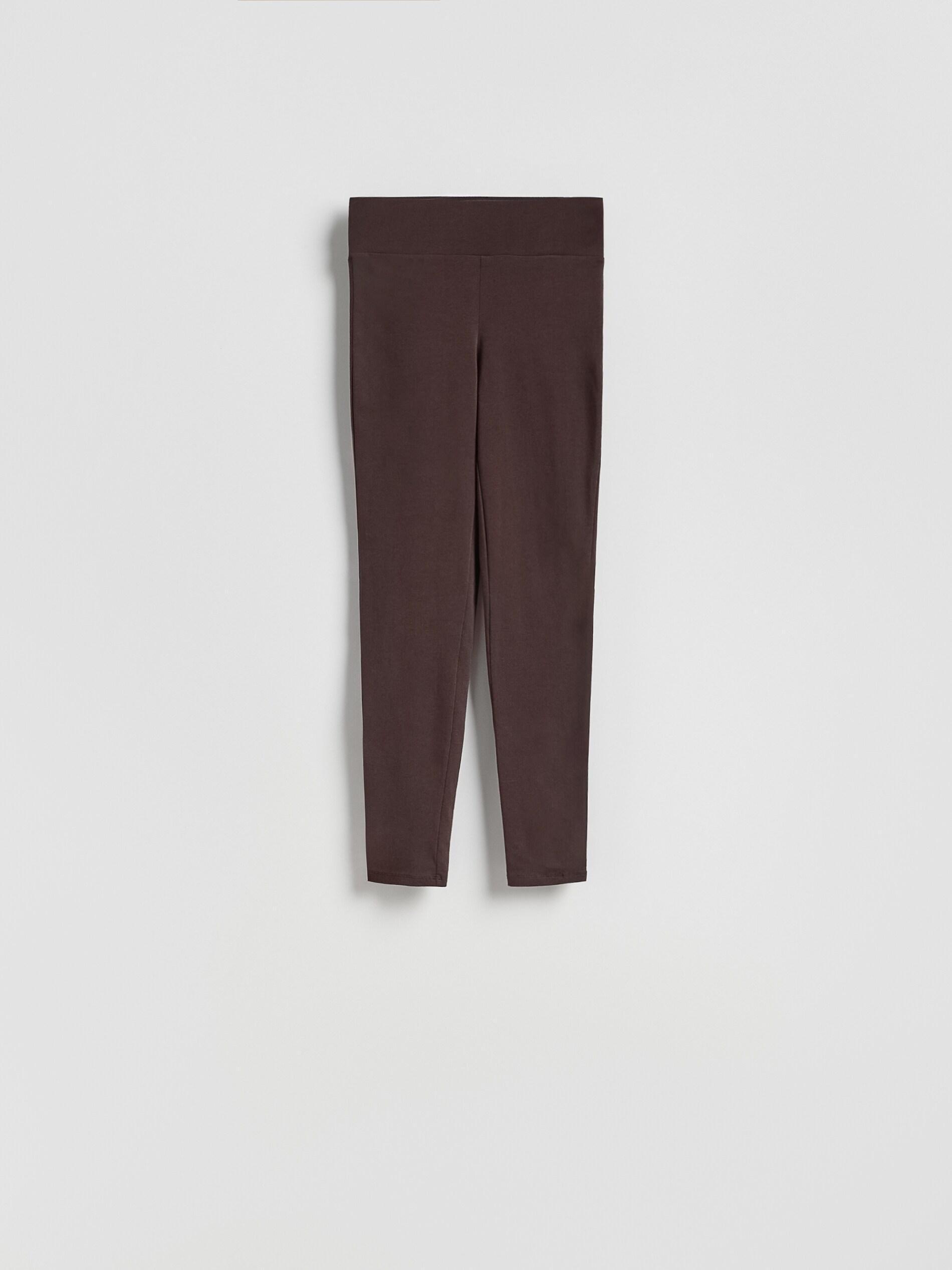 Brown Cotton Rich Leggings, Brown, large image number 0