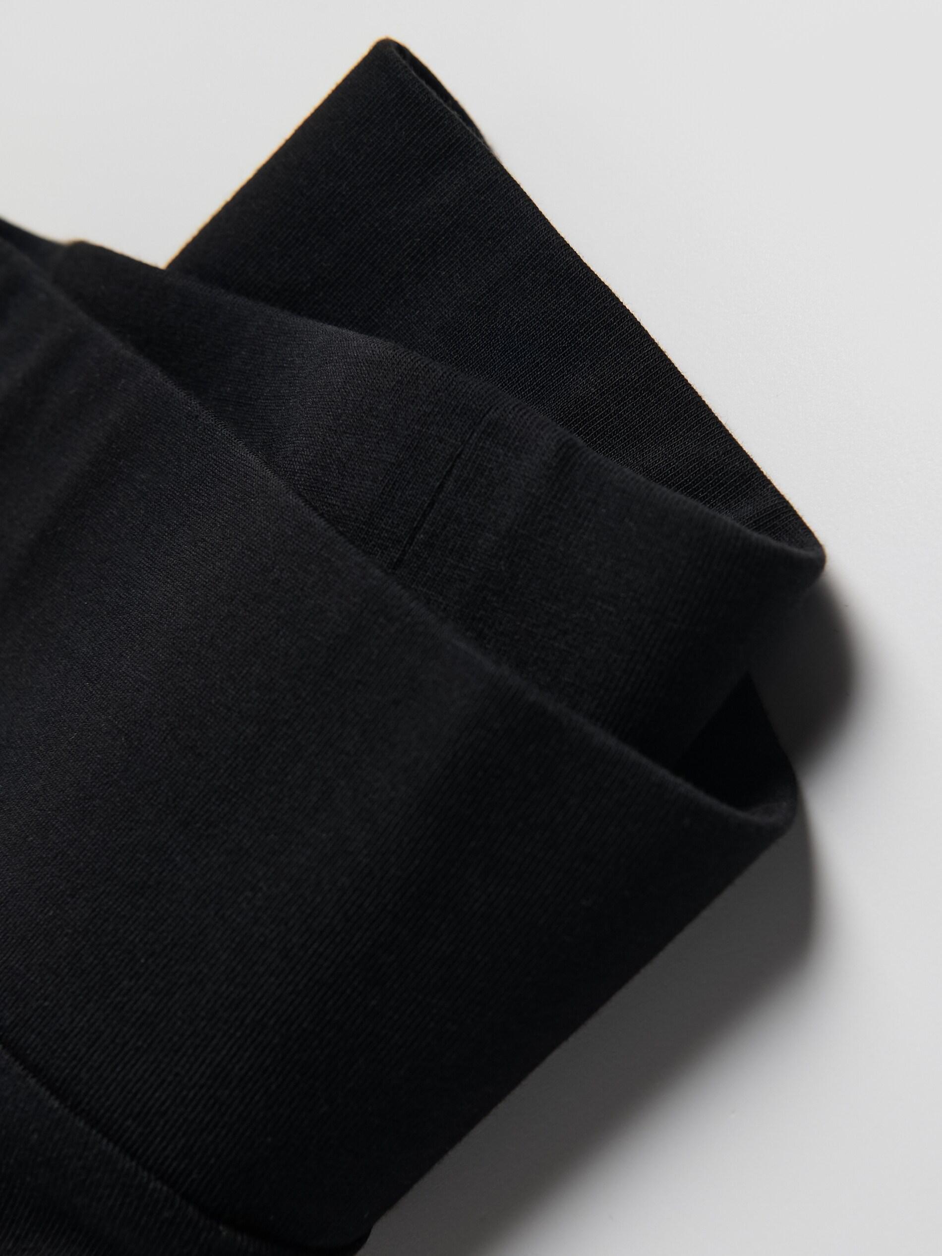 Black Cotton Rich Leggings, Black, large image number 2