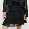 Reserved - Black Mini Ruffles Skirt, Women