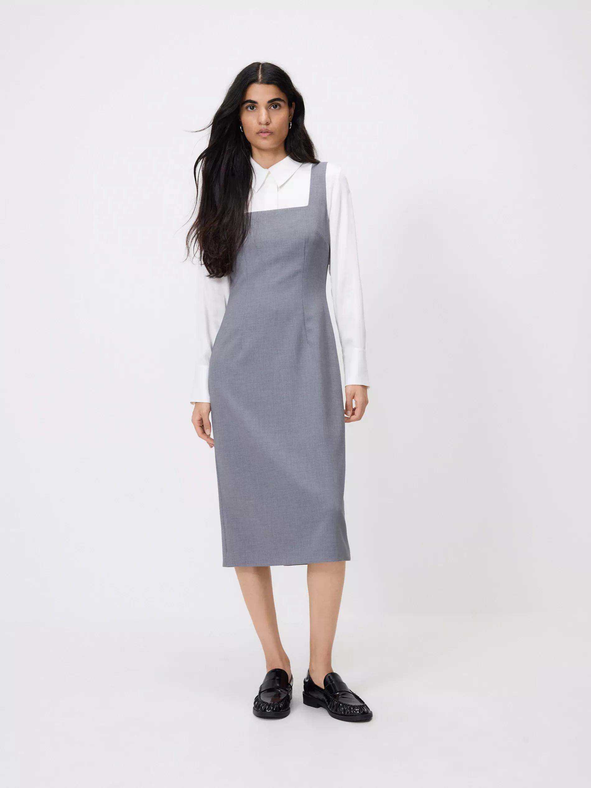 Grey Mini Dress, Light grey, large image number 0