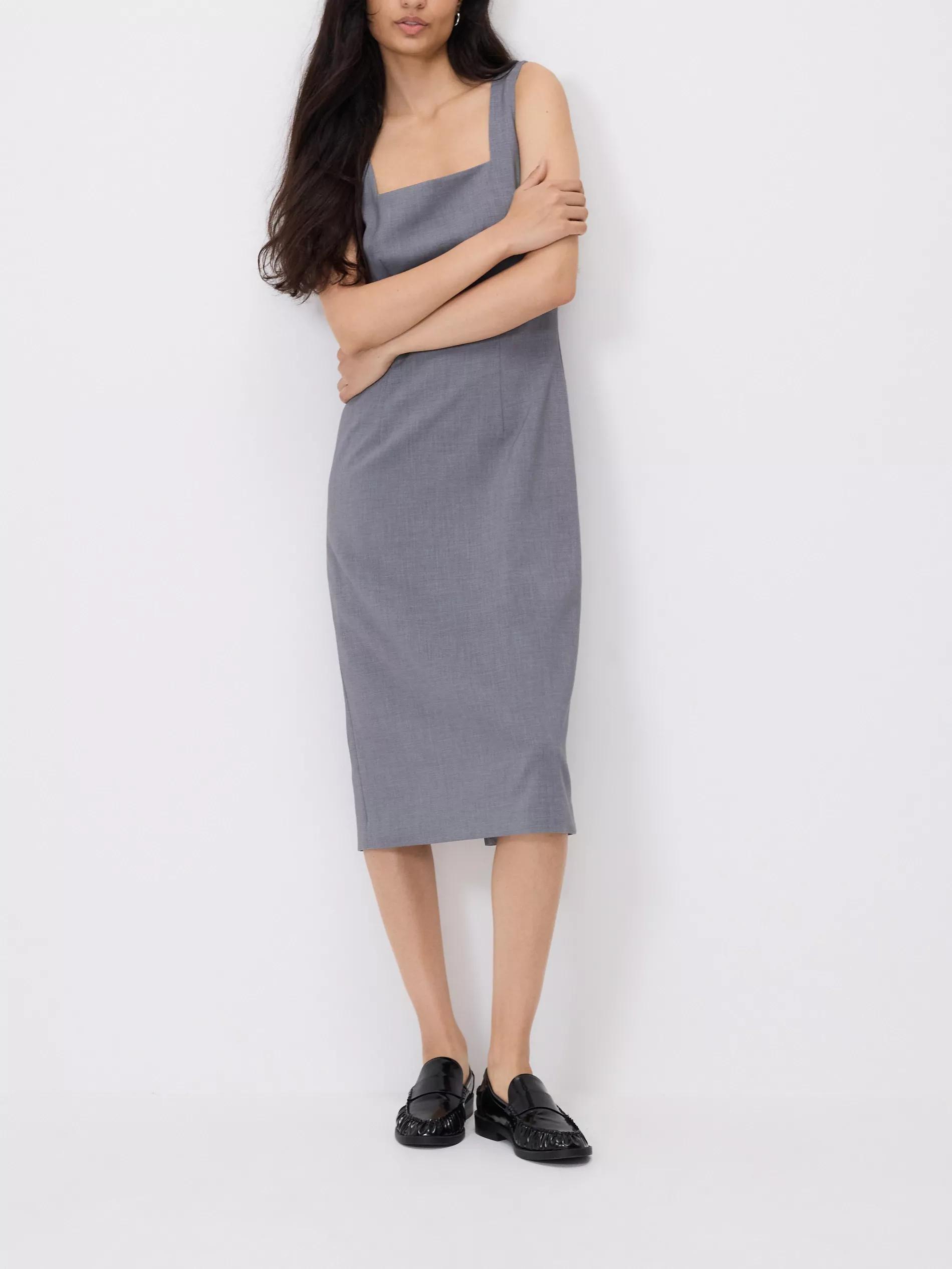 Grey Mini Dress, Light grey, large image number 1