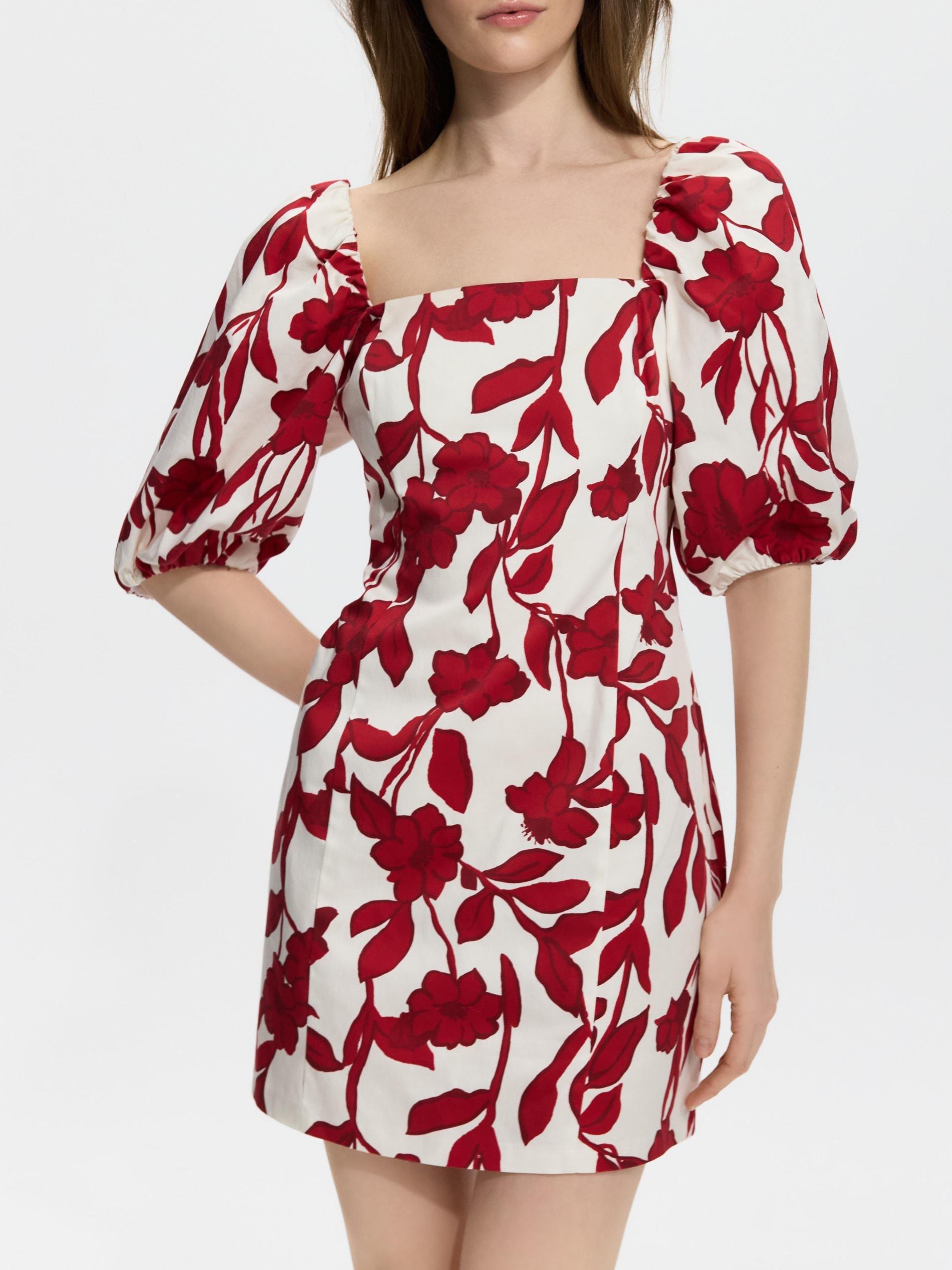 Multicolour Mini Dress With Cotton Blend, Multicolor, medium