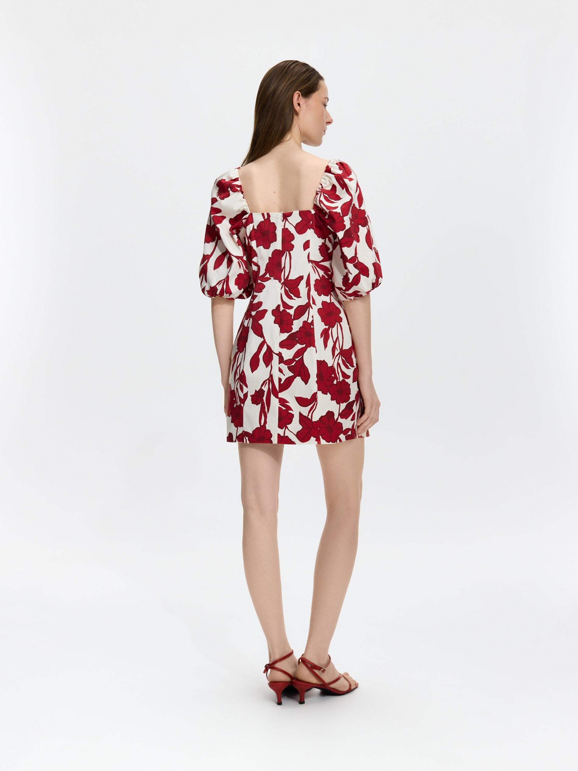 Multicolour Mini Dress With Cotton Blend, Multicolor, medium