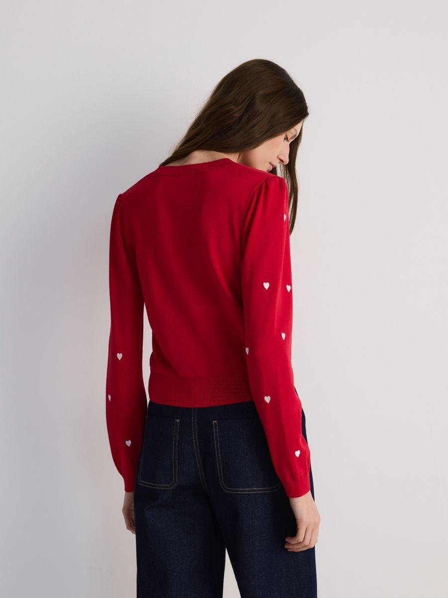 Red Heart Cardigan, , large image number 1